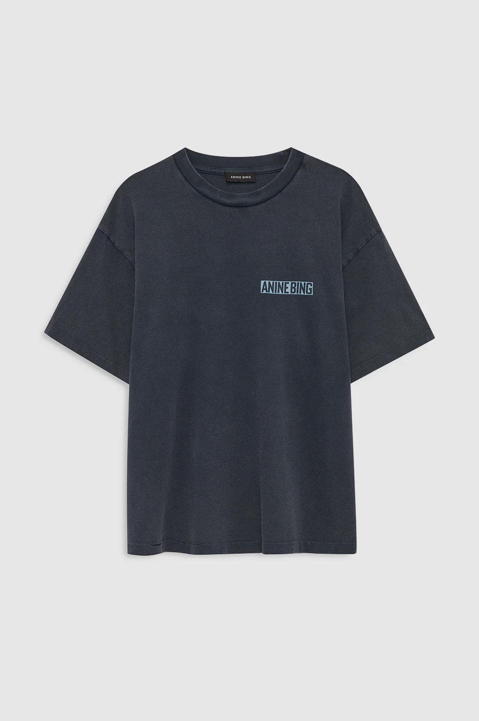 ANINE BING Cade Tee Palm in Washed Black