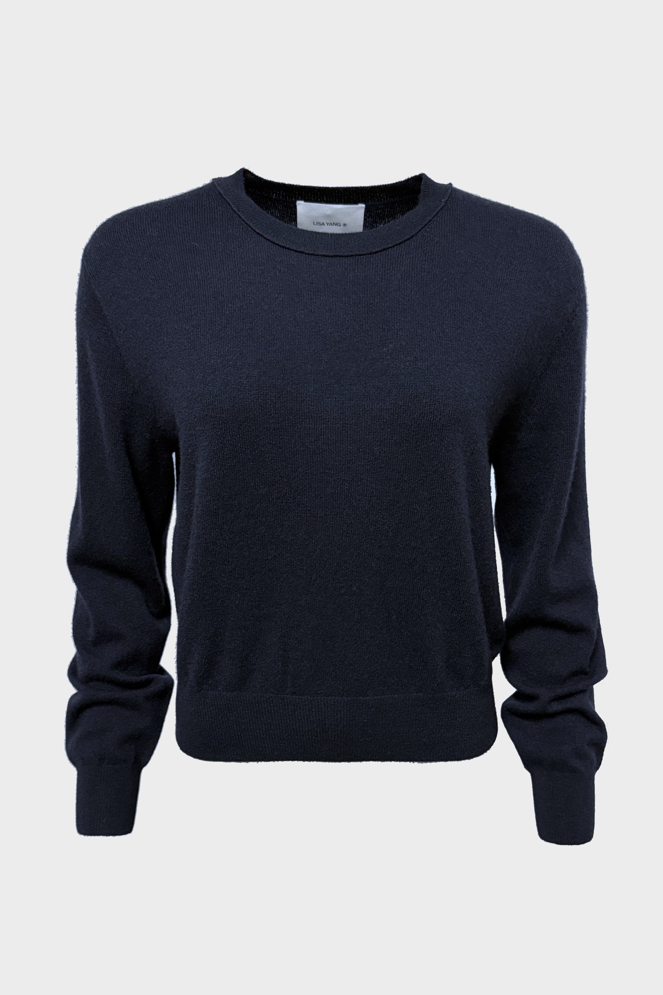 LISA YANG Greer Cashmere Sweater in Dark Navy