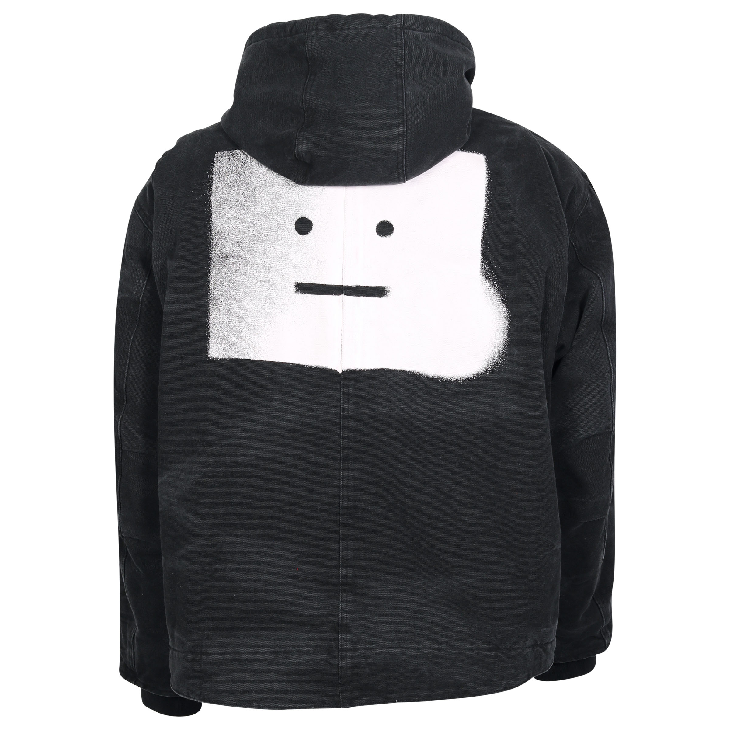 Acne Studios Face Back Printed Jacket in Black/White XL