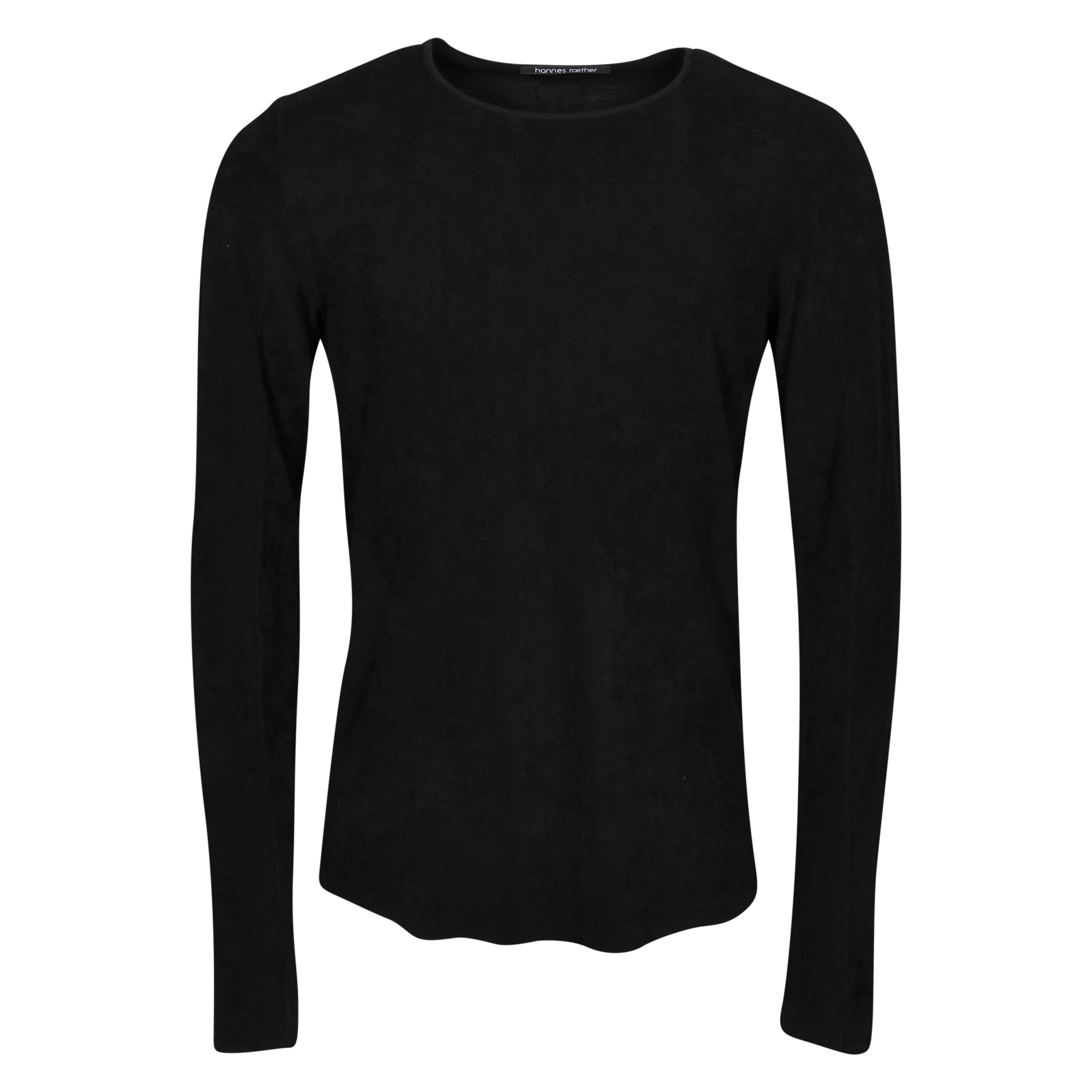 Hannes Roether Frottee Longsleeve in Black