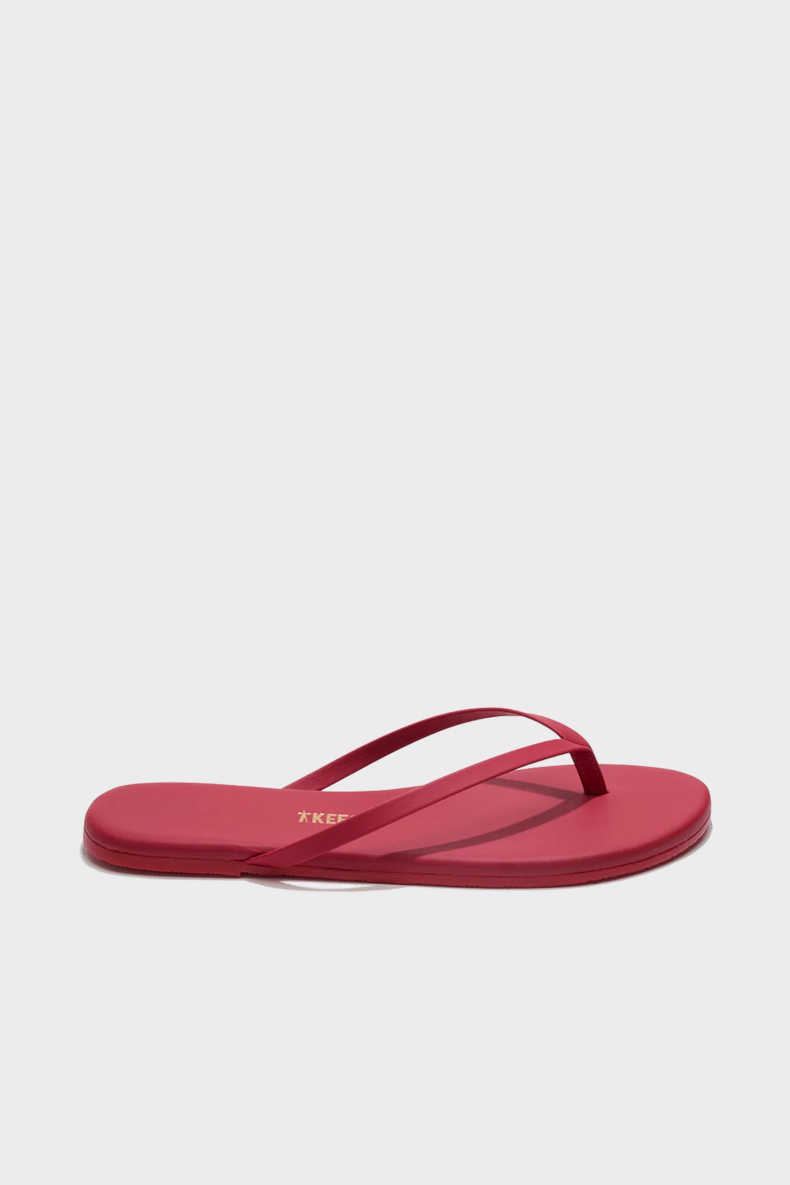 TKEES Lily Leather Flip Flop in Red