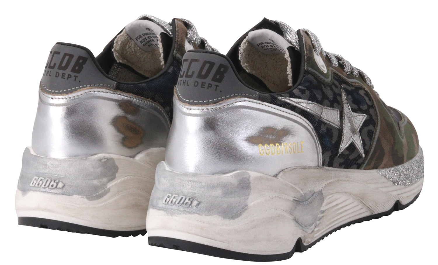 Golden Goose Sneaker Running Camouflage/Silver 38