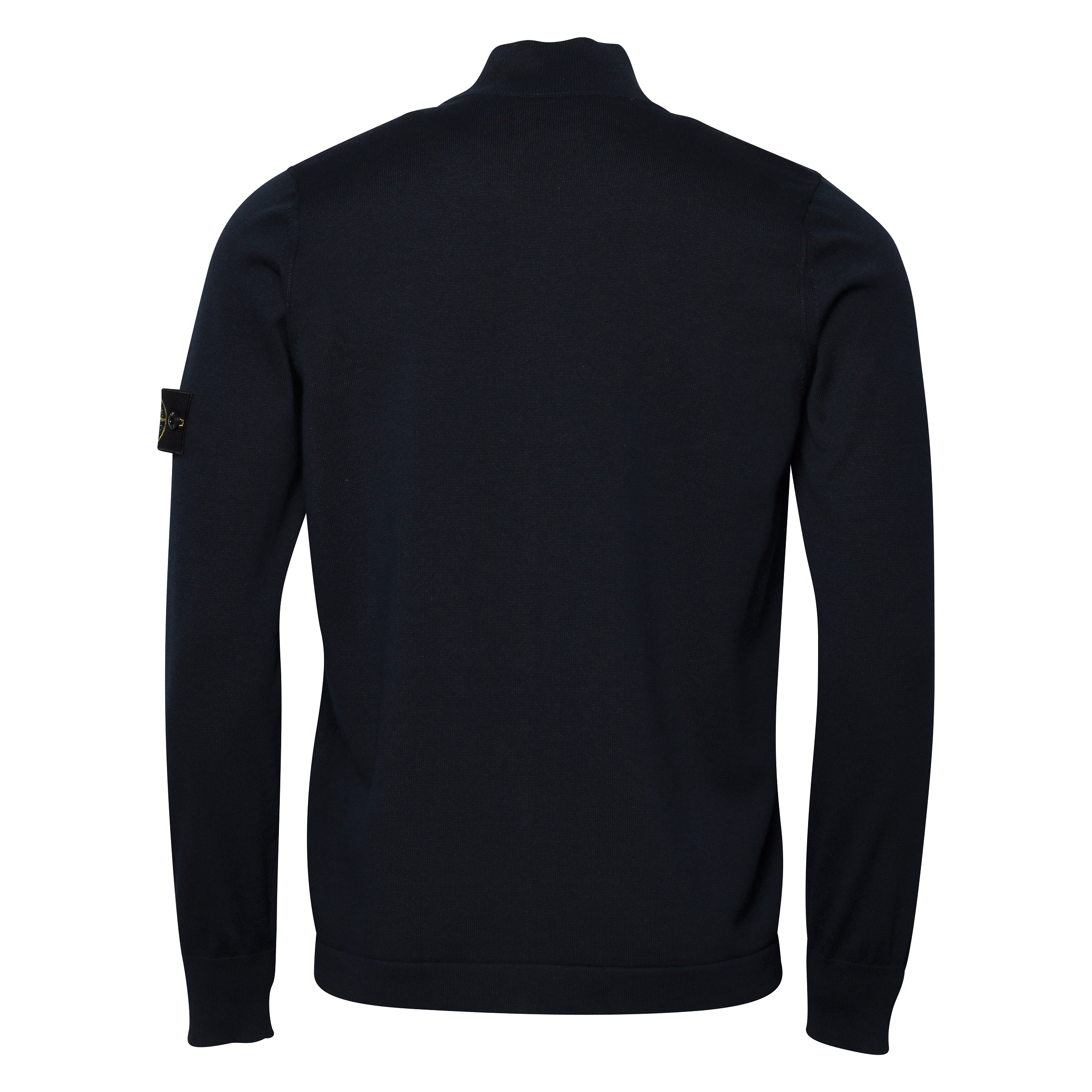 Stone Island Cotton Knit Zip Jacket in Navy Blue 3XL