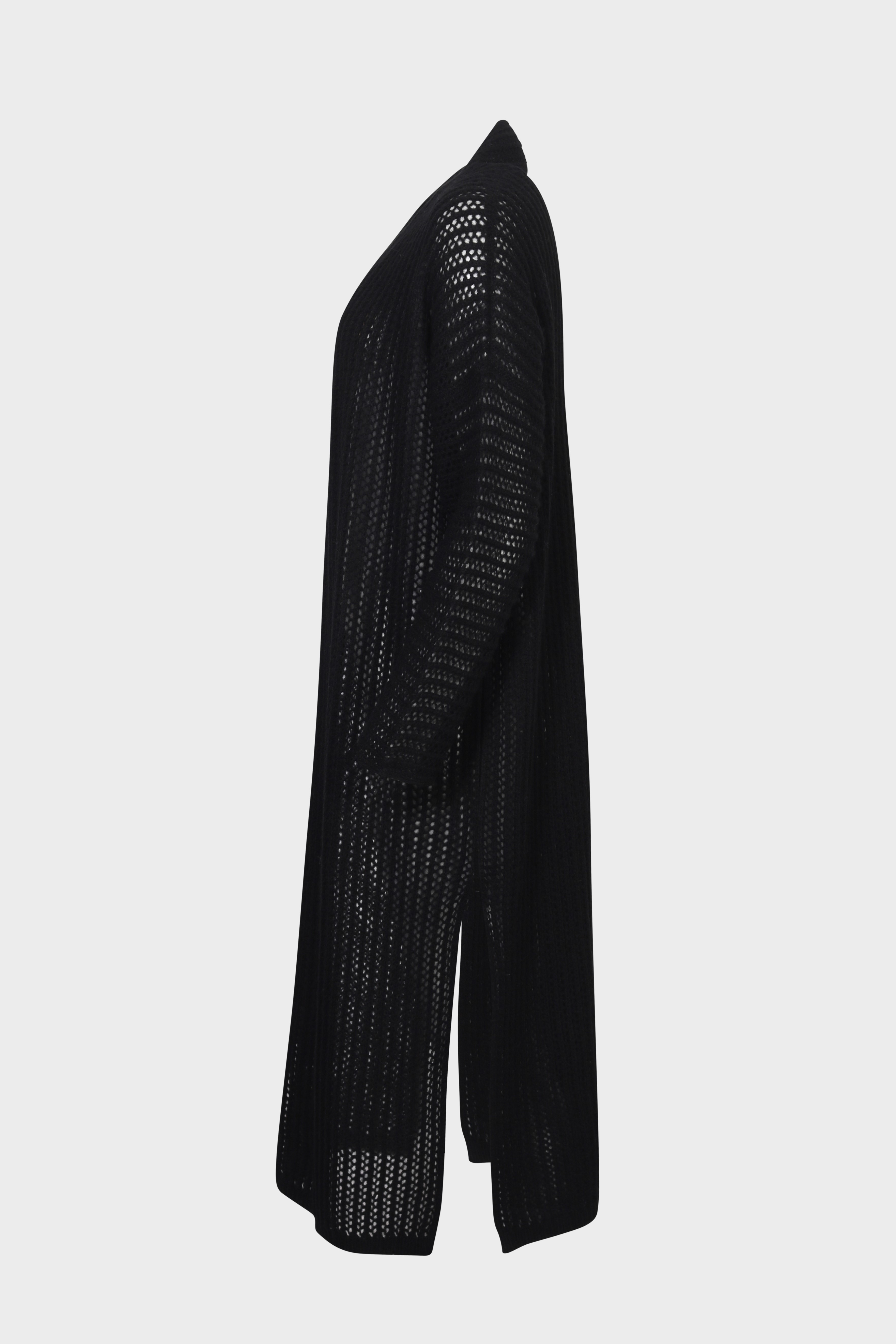 SMINFINITY Blurry Knit Coat in Black M/L