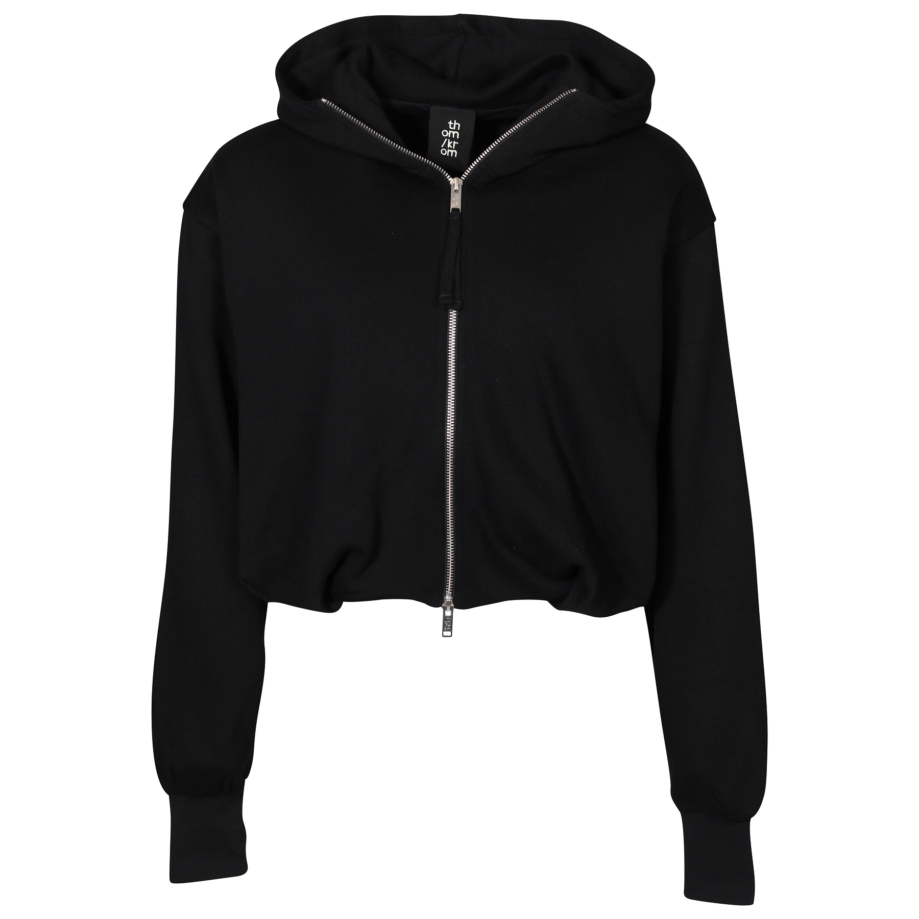 THOM KROM Soft Hooded Sweatjacket in Black XS