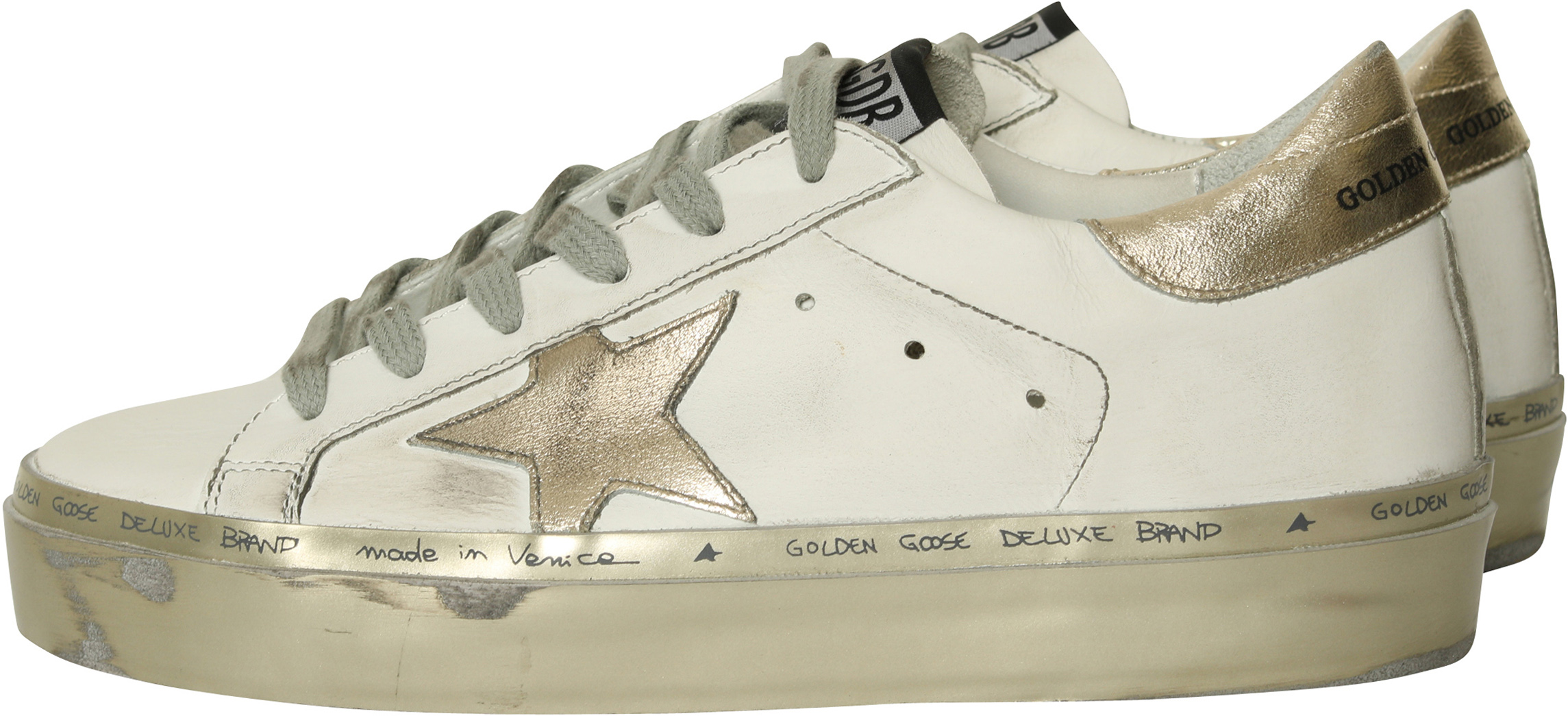 Golden Goose Hi Star White/Gold