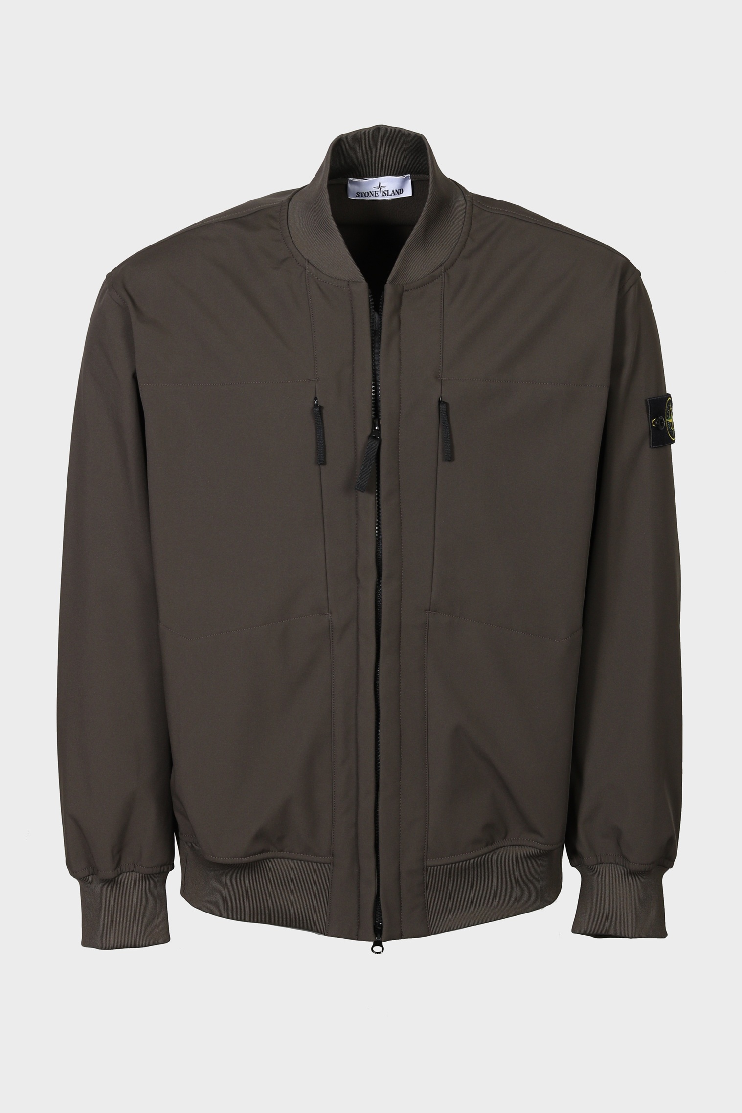 STONE ISLAND Soft Shell-R e.dye® Technology Bomber Jacket in Dark Olive