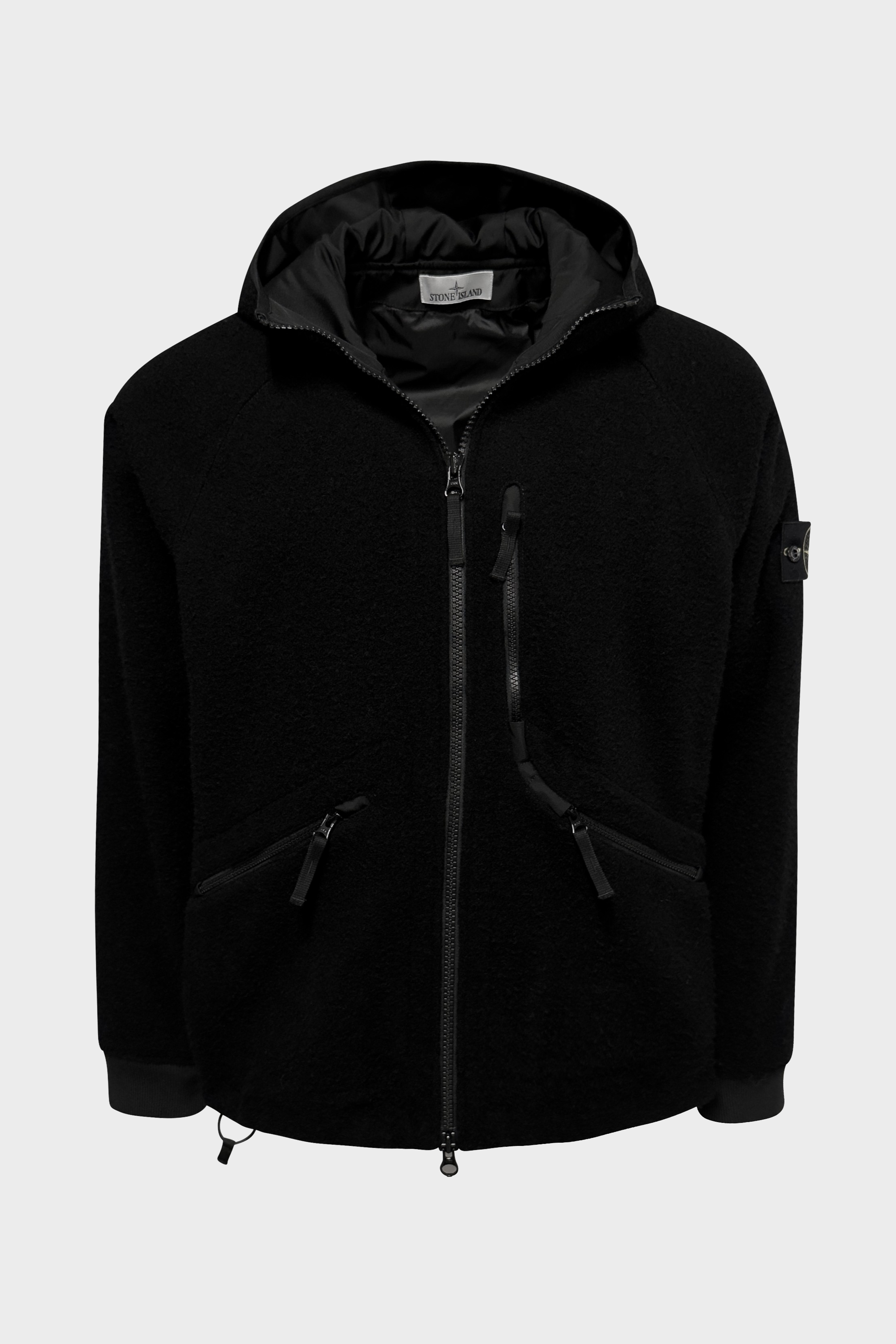 STONE ISLAND Panno Ratinato Wool Jacket in Black