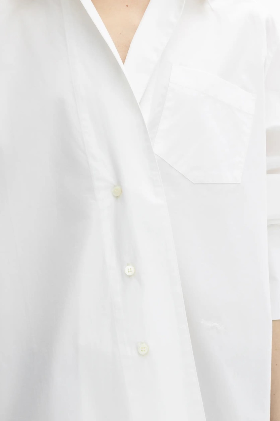 DAGMAR Asymmetric Shirt in White 40