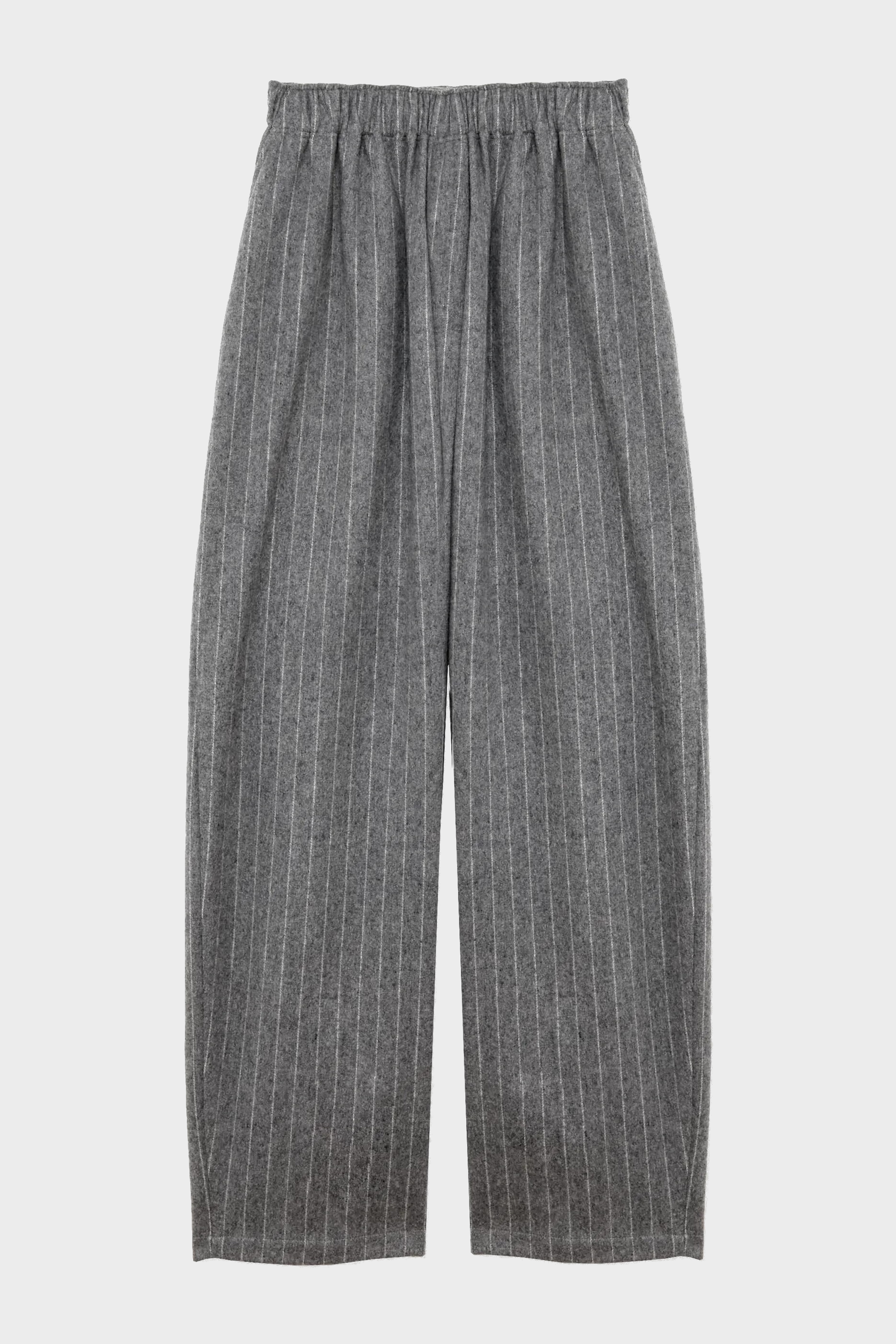 THE LATEST Pinstripe Wool Pant in Light Grey