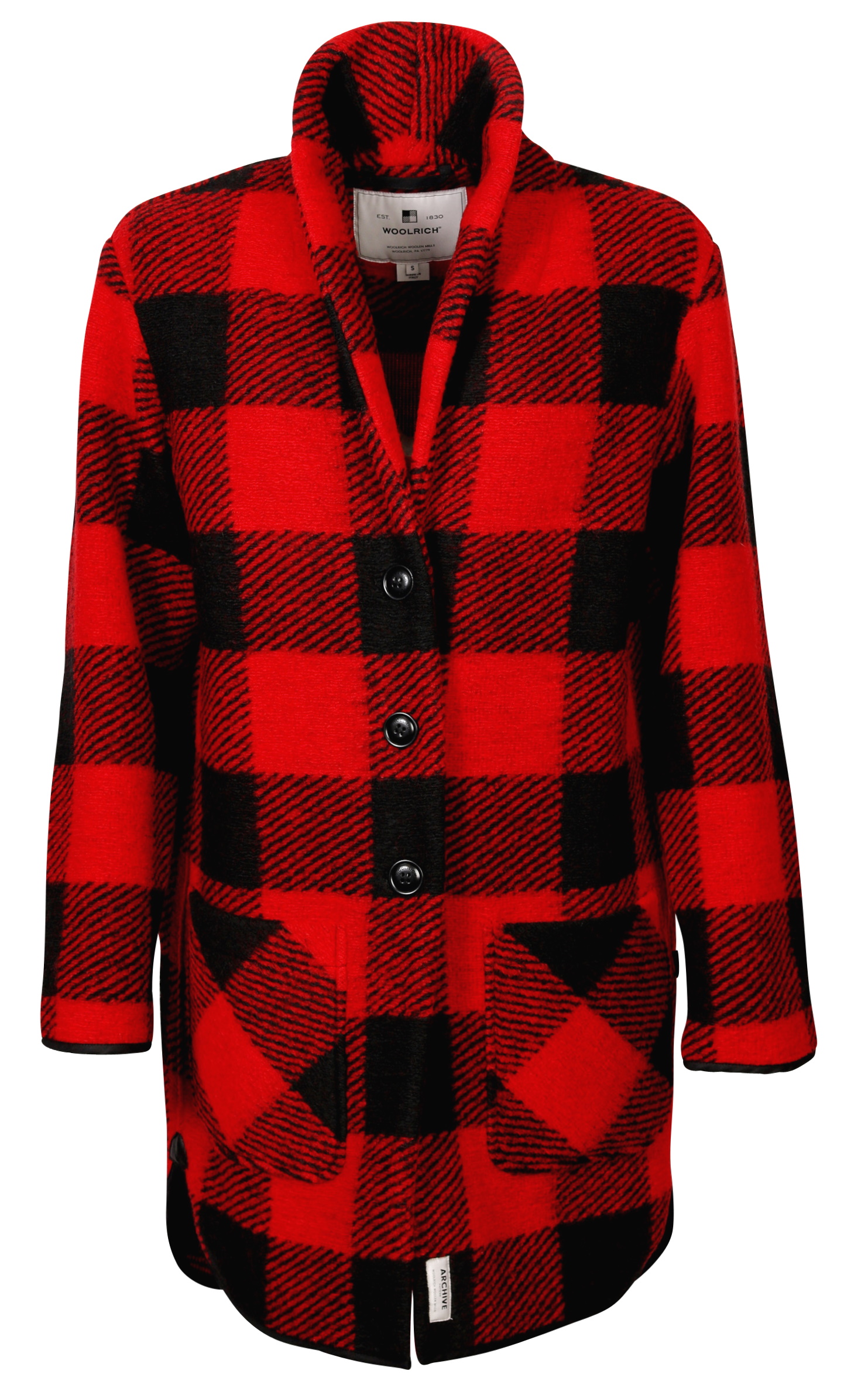 Woolrich Gentry Coat Red Black Buffalo