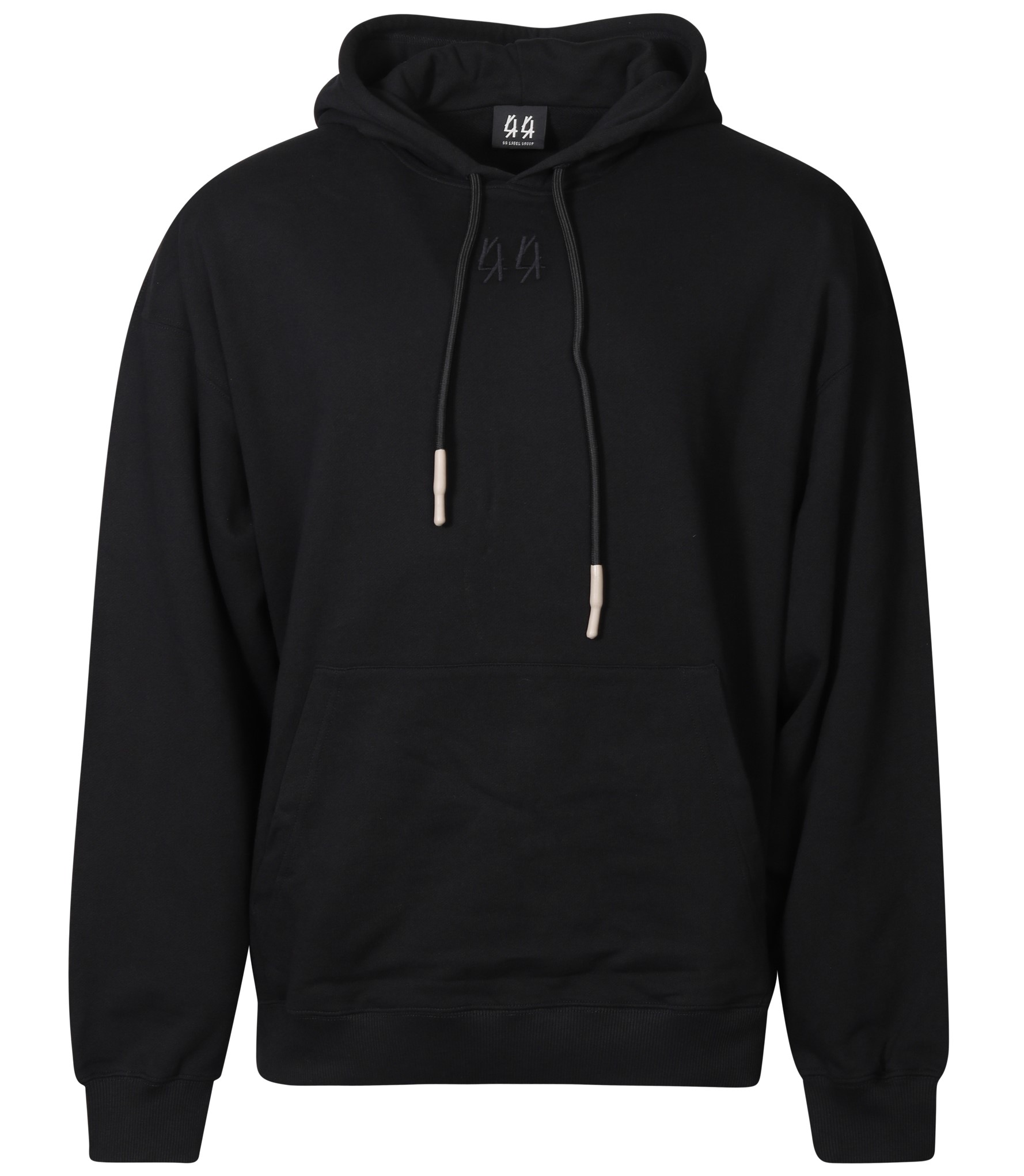 44 LABEL GROUP Basic Hoodie in Black/Sand Print