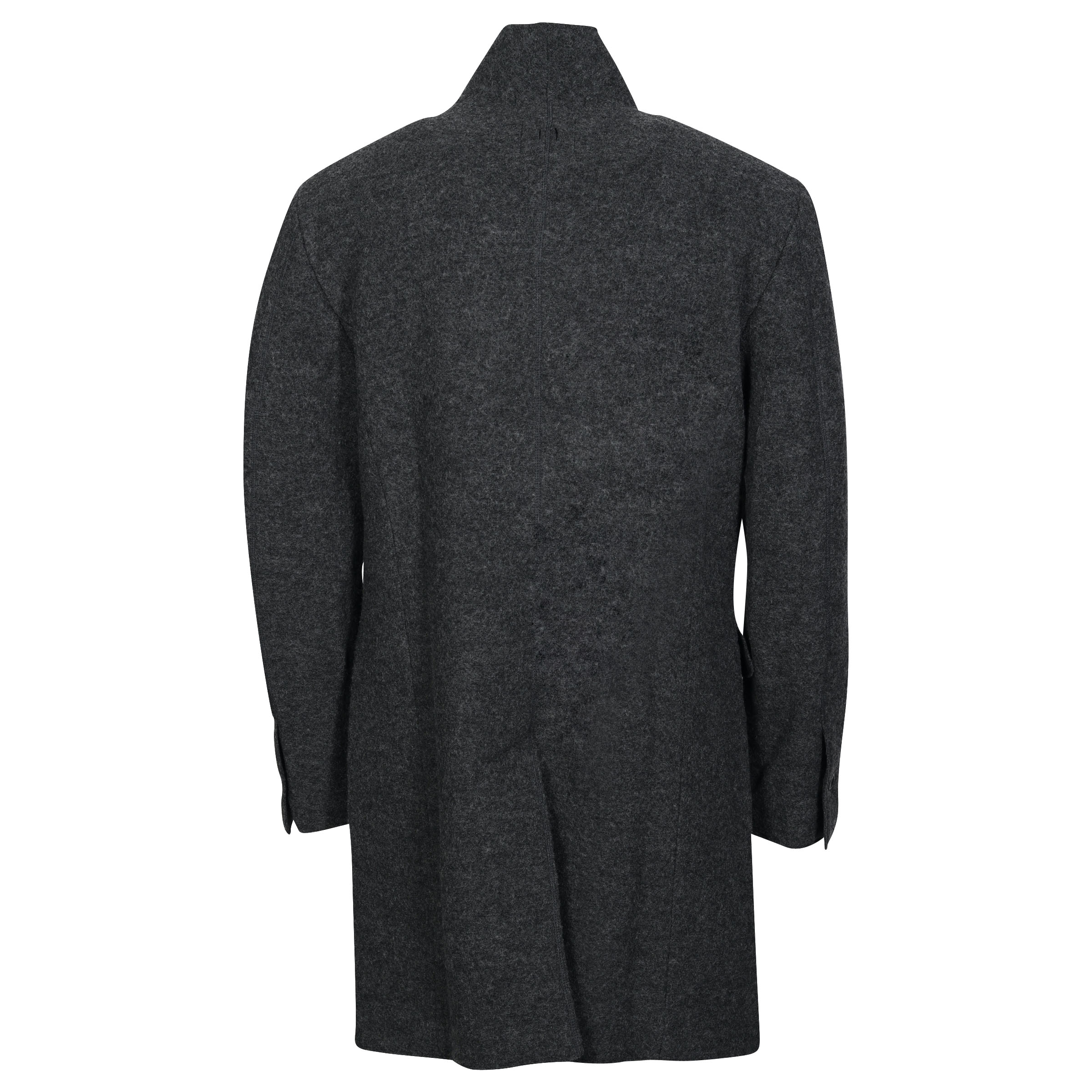 Hannes Roether Wool Coat in Dark Grey