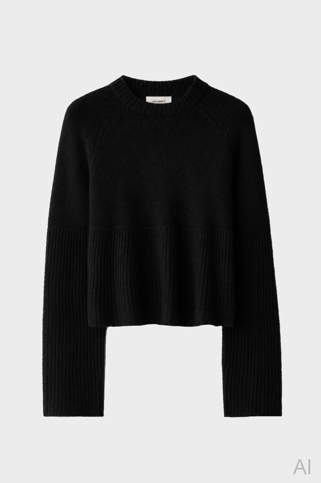 LISA YANG Portia Cashmere / Silk Sweater in Black
