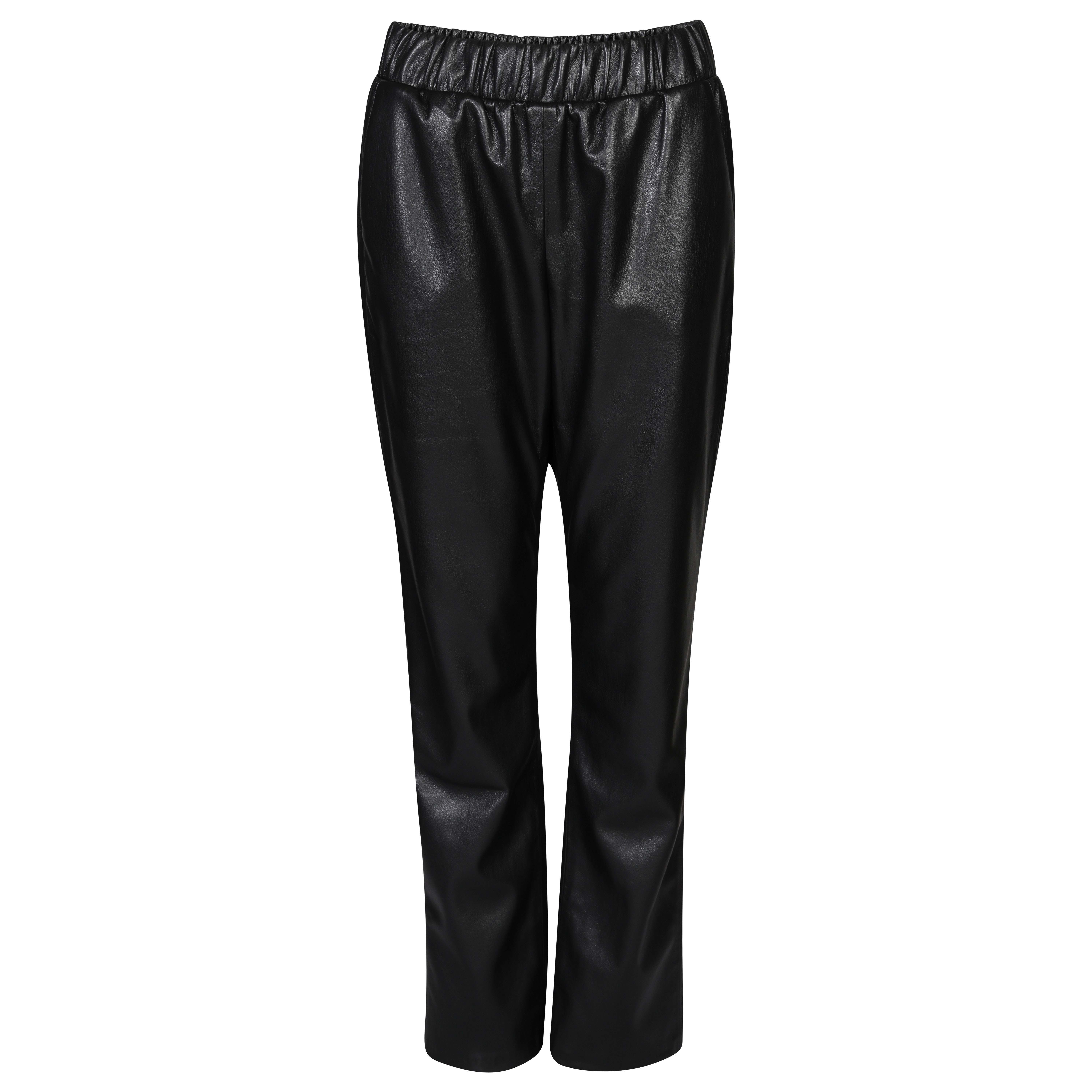 Anine Bing Colton Track Pant Vegan Leather in Black