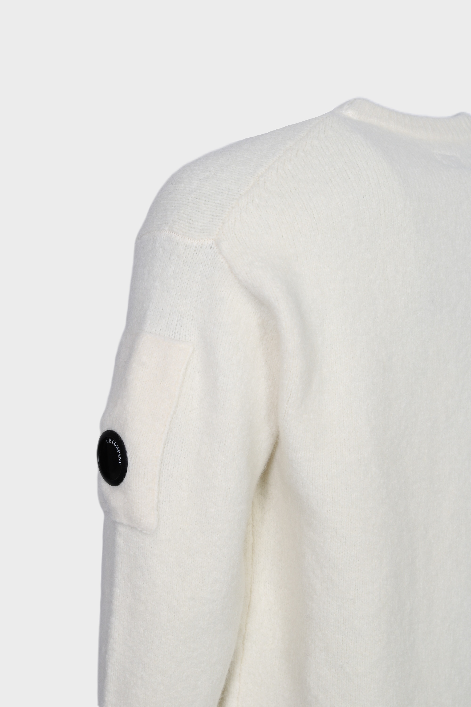 C.P. COMPANY Fluffy Knit Pullover in Gauze White