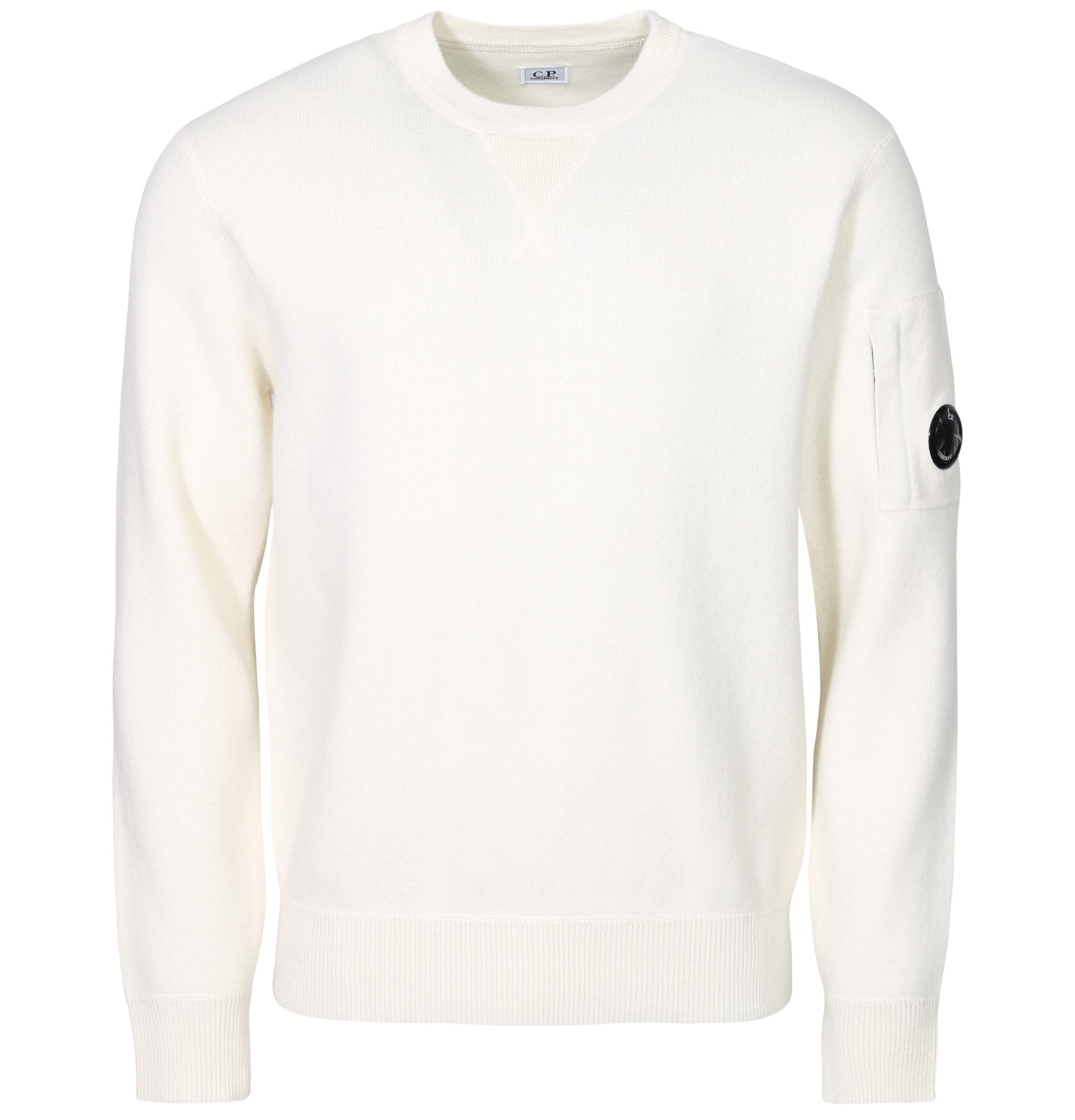 C.P. COMPANY Knit Pullover in Gauze White