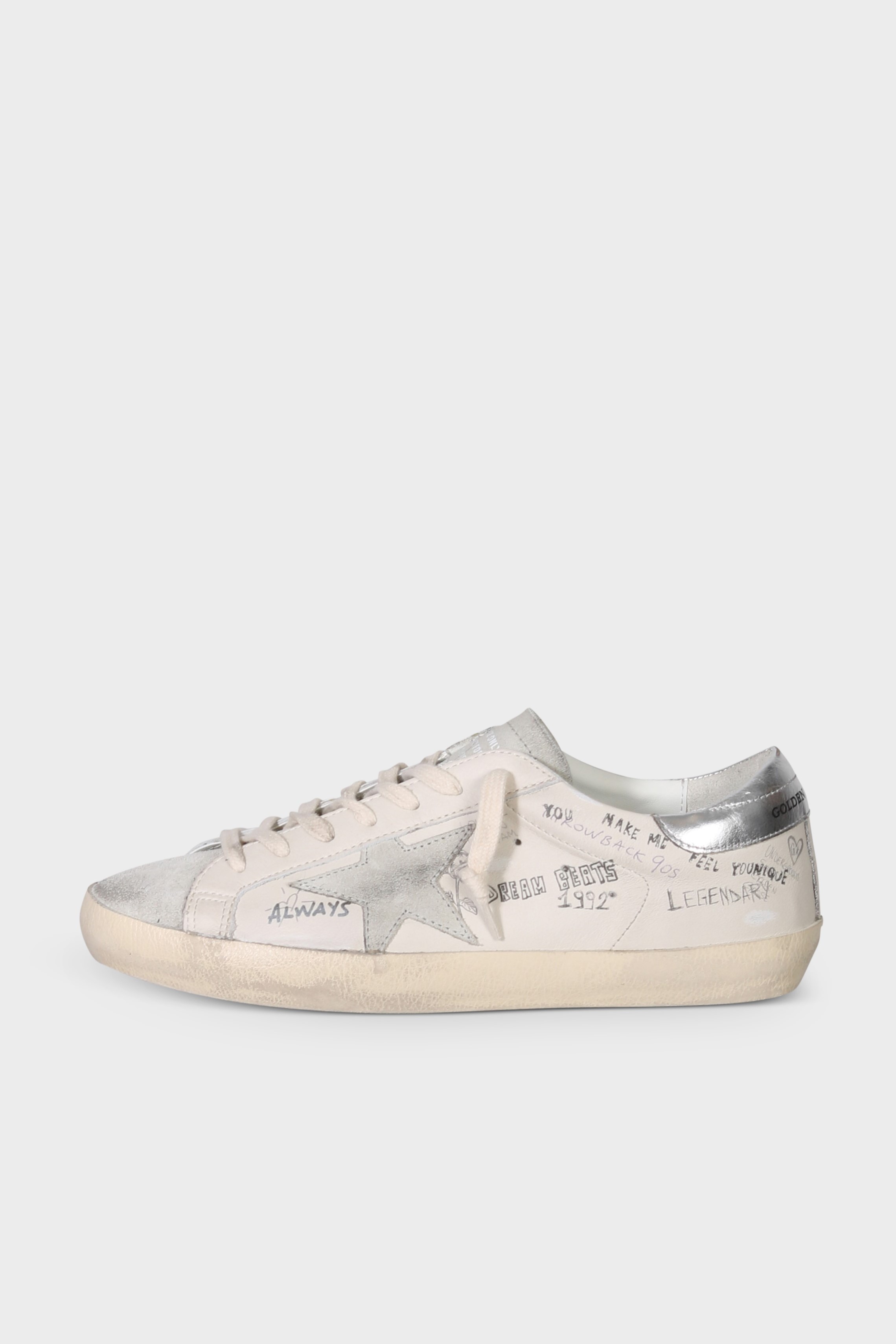 GOLDEN GOOSE Super-Star Classic in White/Ice/Silver GOLDEN GOOSE Super-Star Classic in White/Ice/Silver