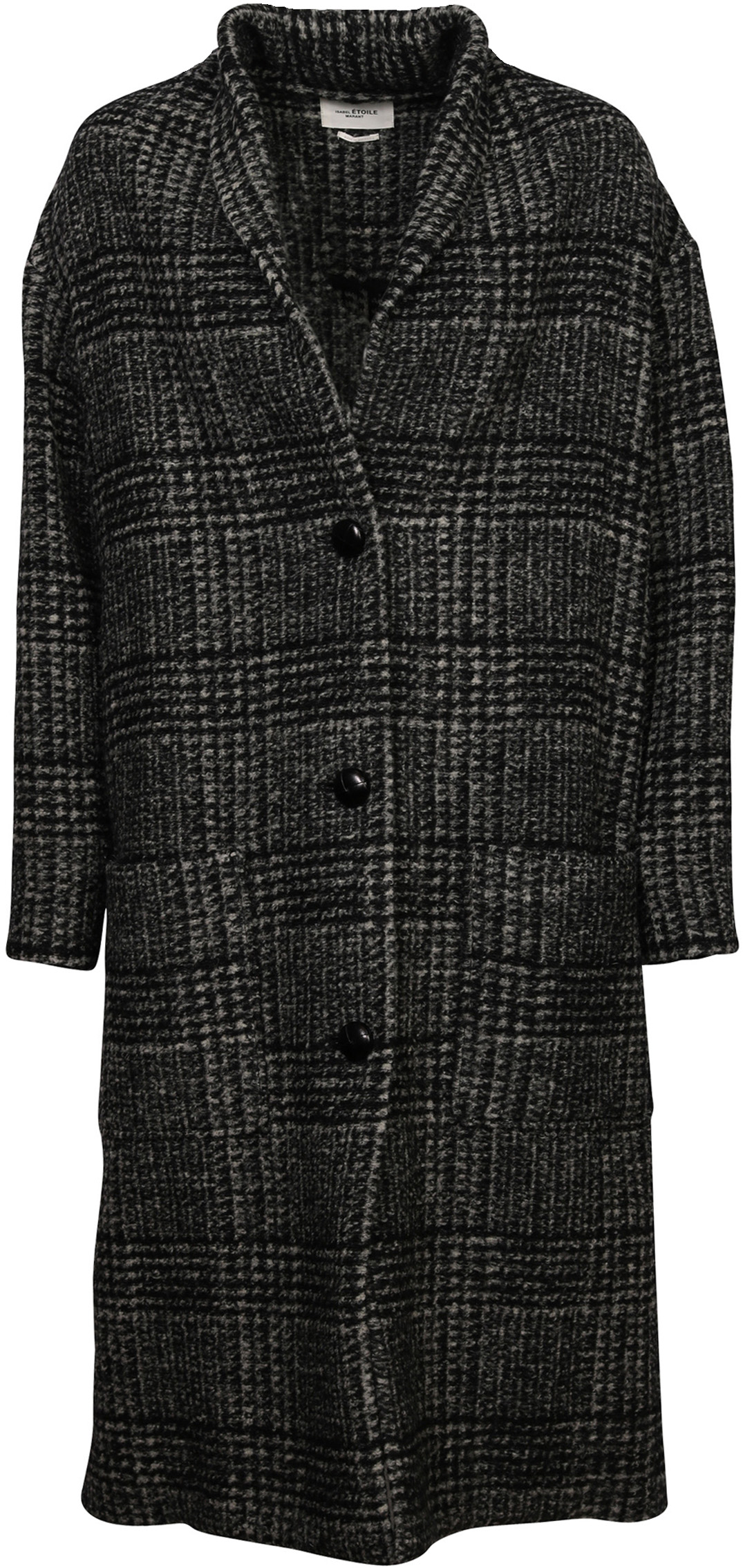 Isabel Marant Étoile Check Coat Elayo Black/Dark Grey