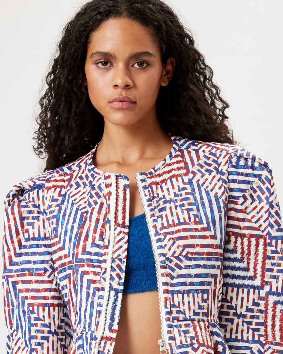 Isabel Marant Étoile Flavia Jacket in Blue/Red