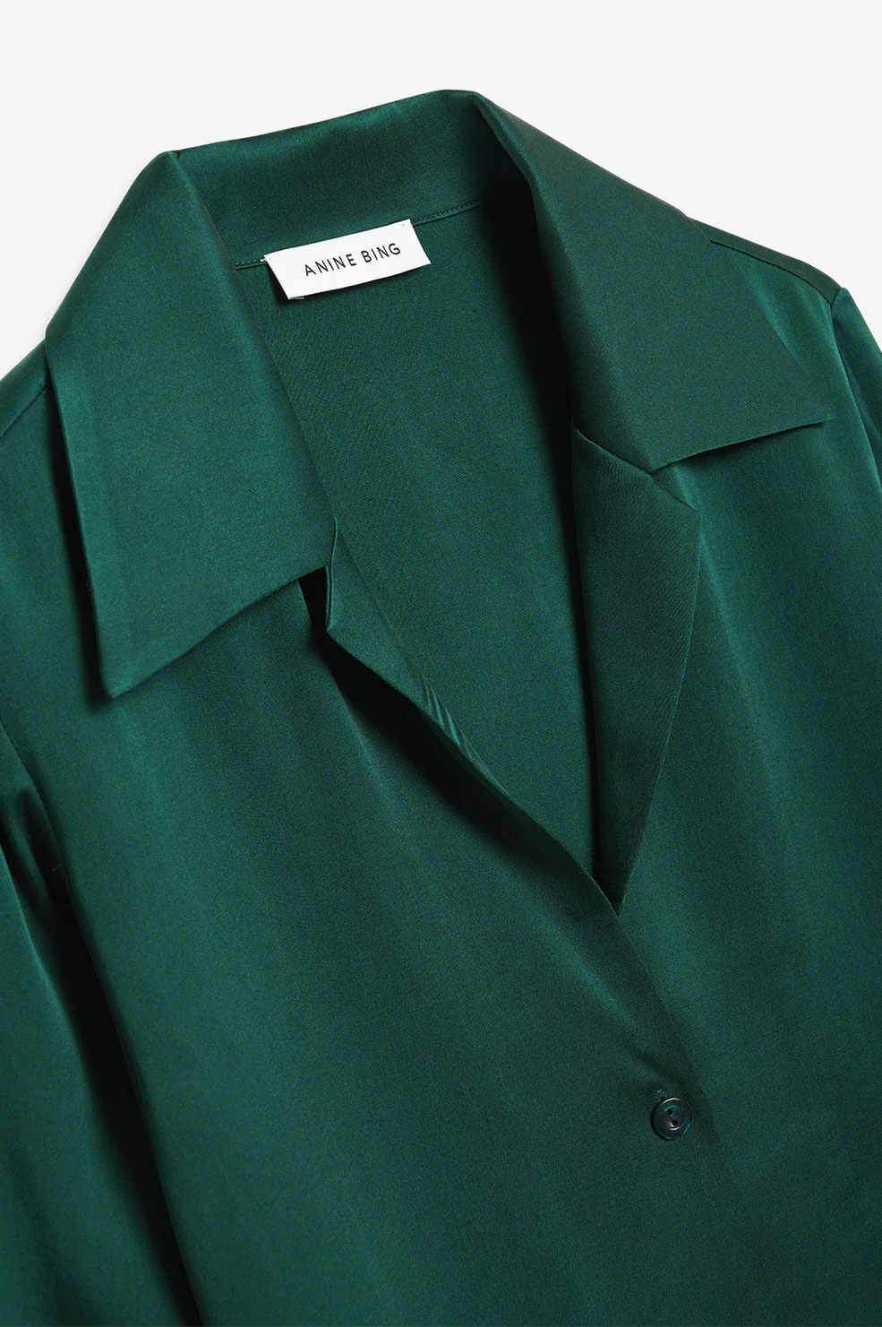 Anine Bing Mylah Shirt in Emerald Green