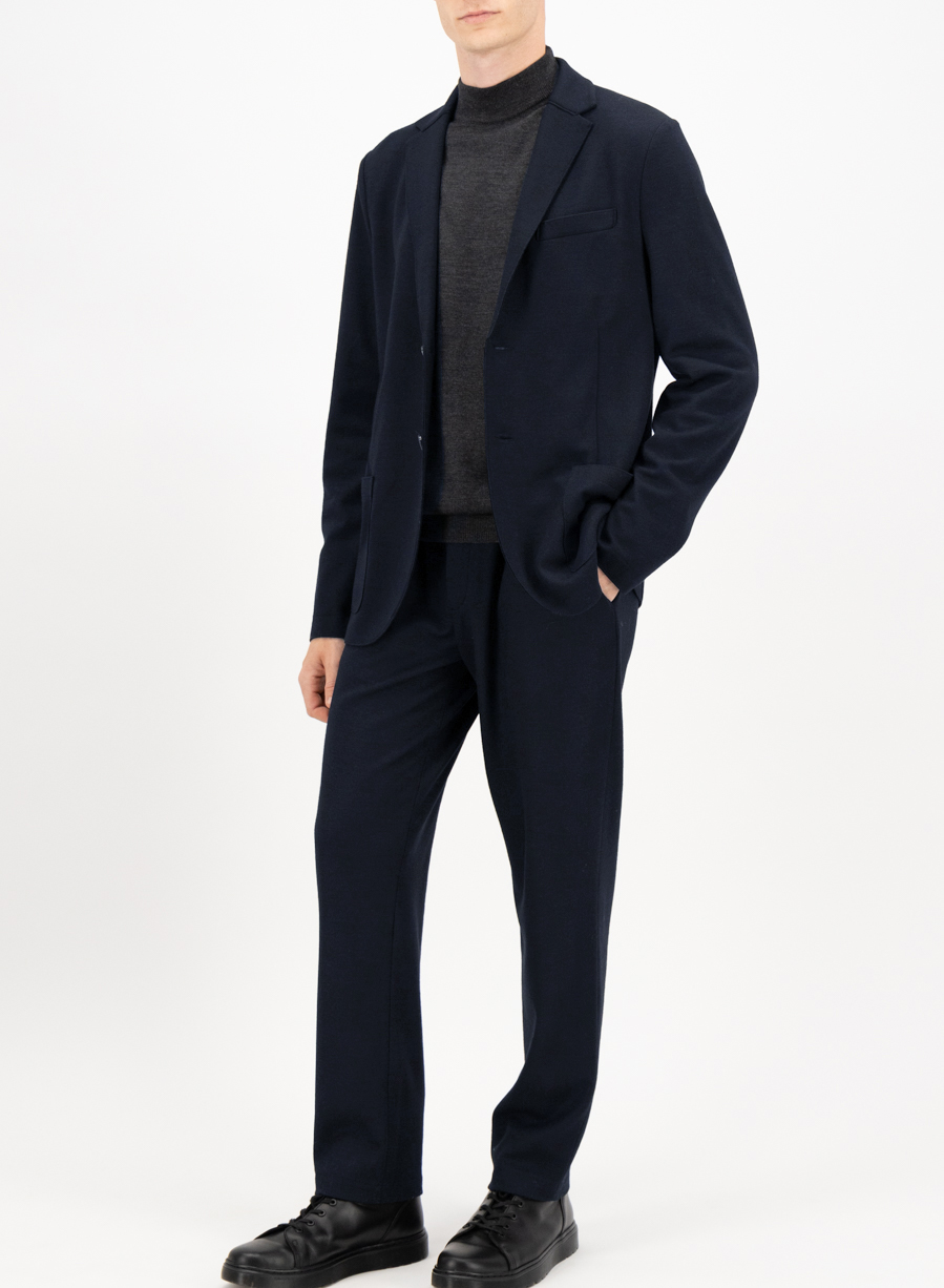 HARRIS WHARF Wool Jacket in Navy