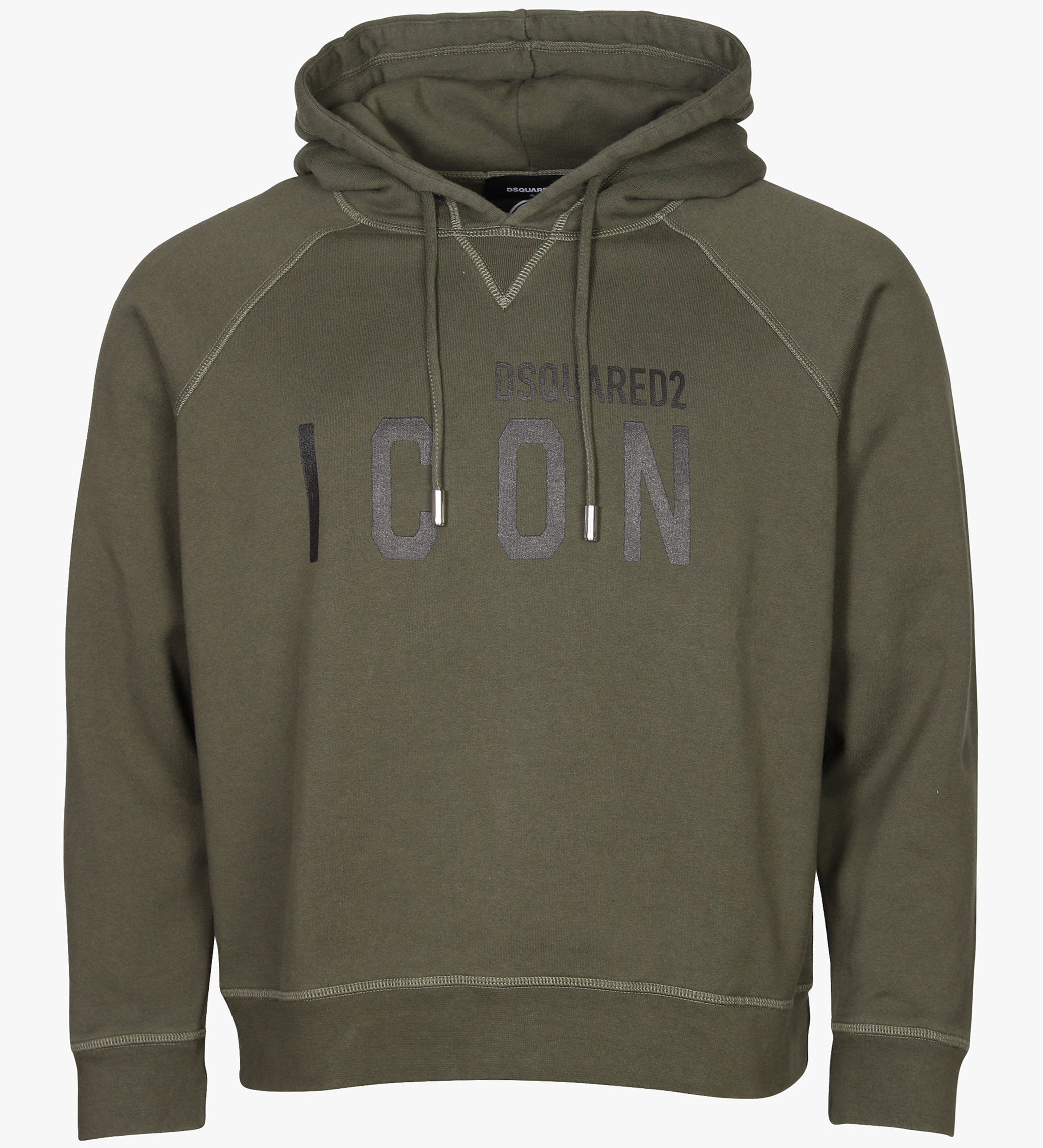 Unisex Dsquared Icon Hoodie Olive XS