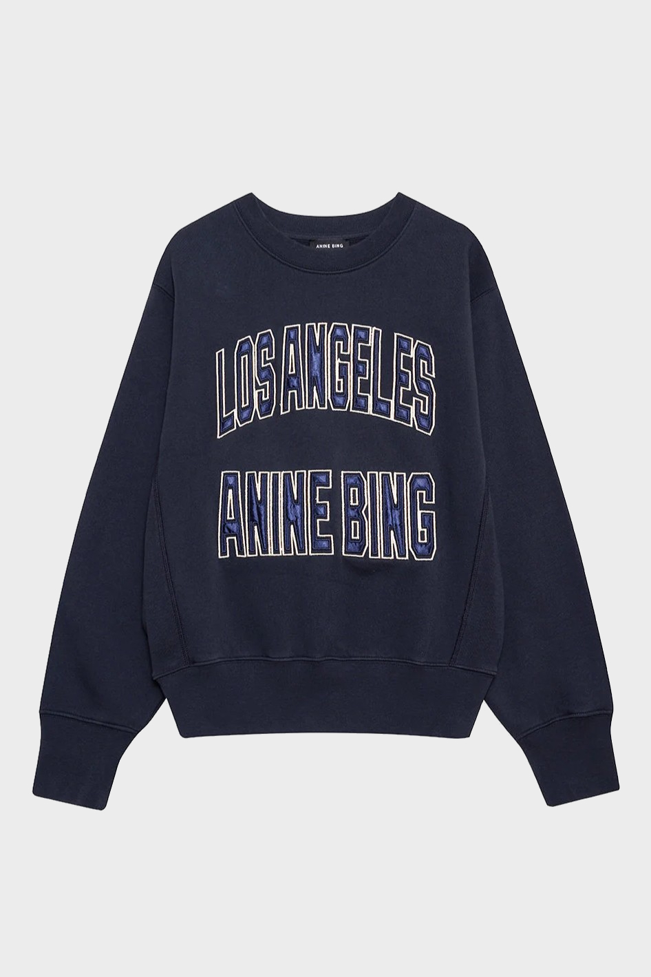 ANINE BING Shrunken Sweatshirt LA in Vintage Black