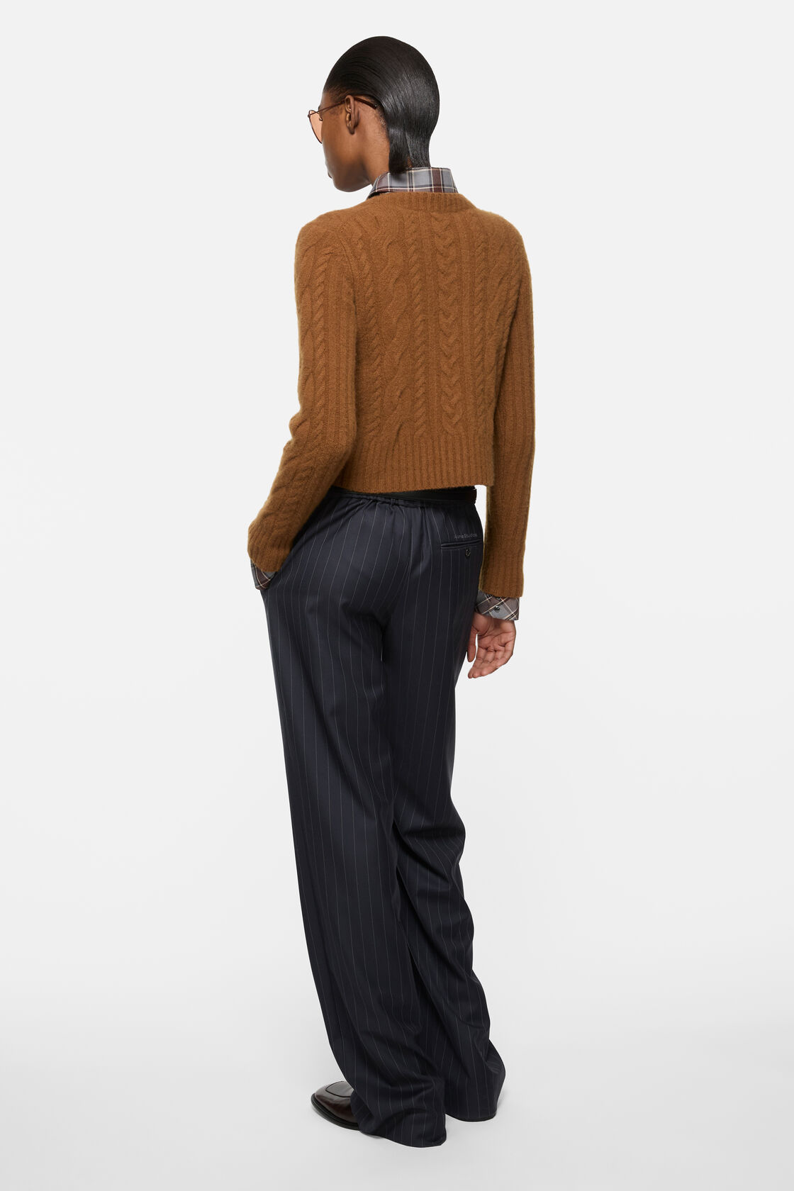 ACNE STUDIOS Pinstripe Pant in Navy