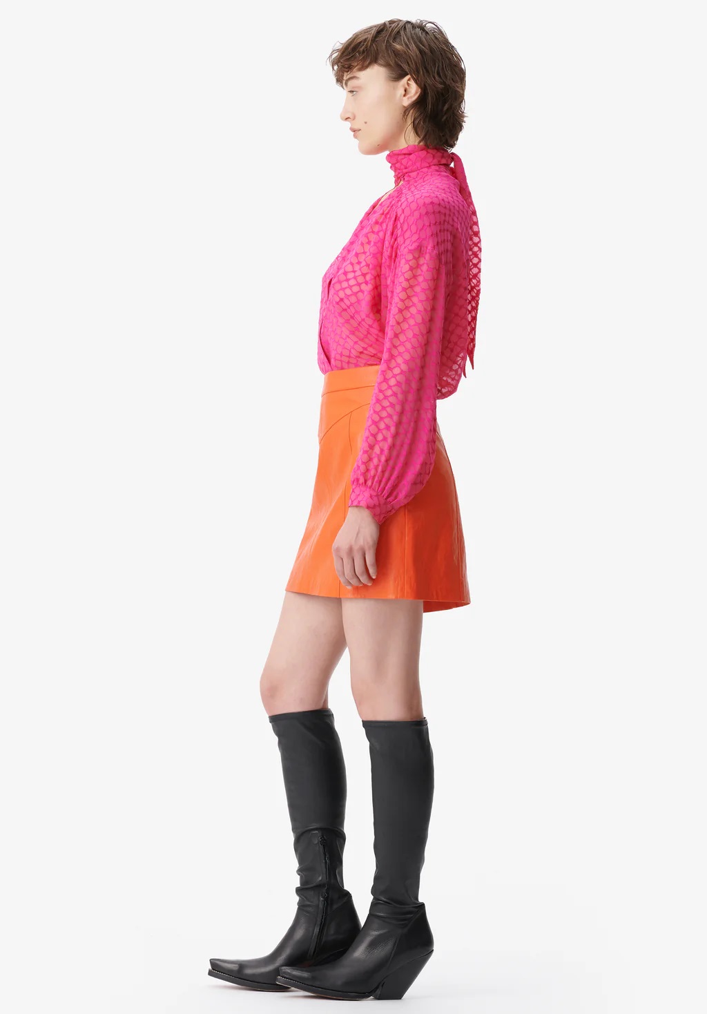 LALA BERLIN Blouse Berina Polka Dot Dragonfruit S