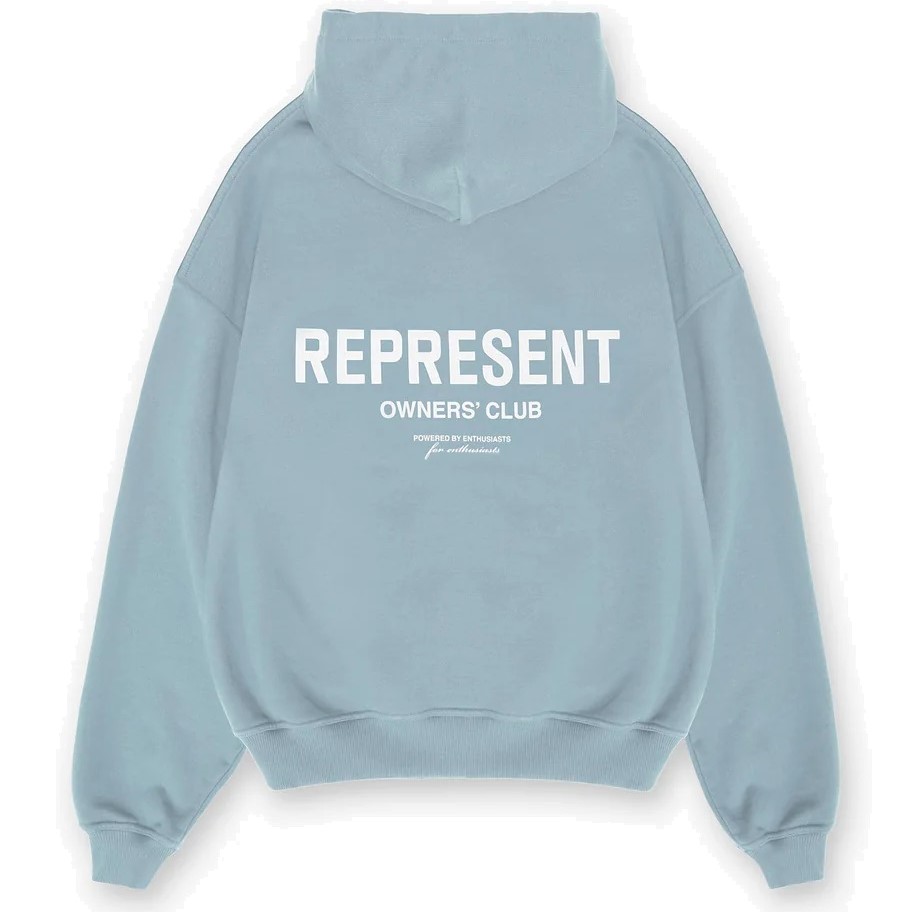 REPRESENT Owners Club Hoodie in Powder Blue L