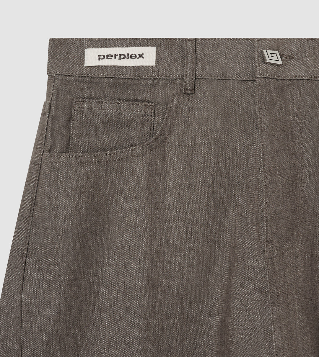 PERPLEX Japanese Raw Denim Shorts in Brown