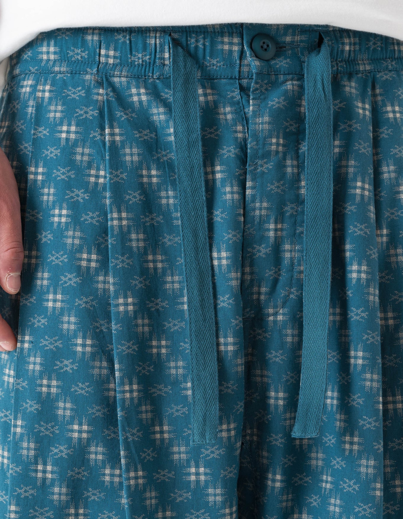 MAHARISHI 7323 Kasuri Loose Track Pant in Blue