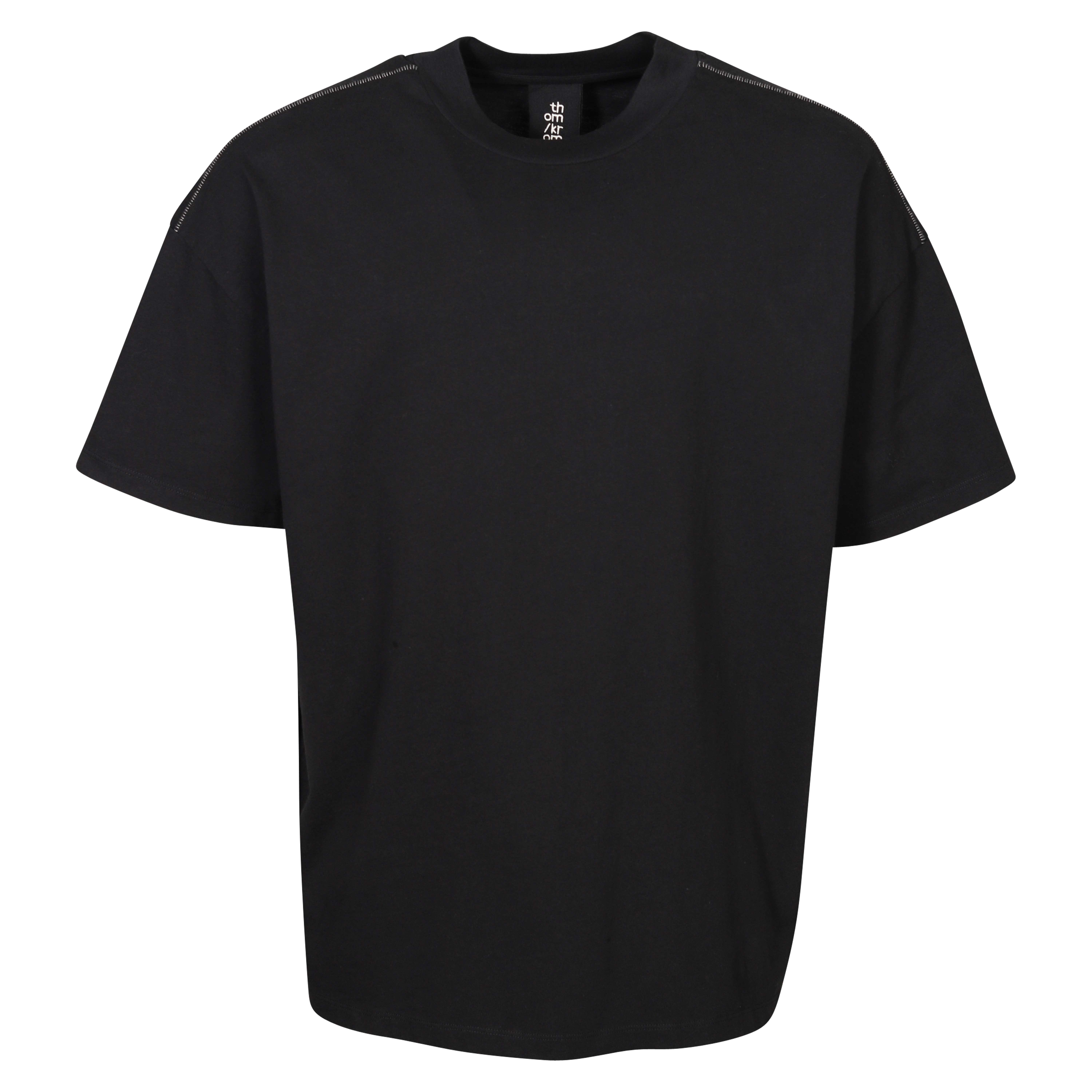Thom Krom Oversize T-Shirt with Stitches in Black