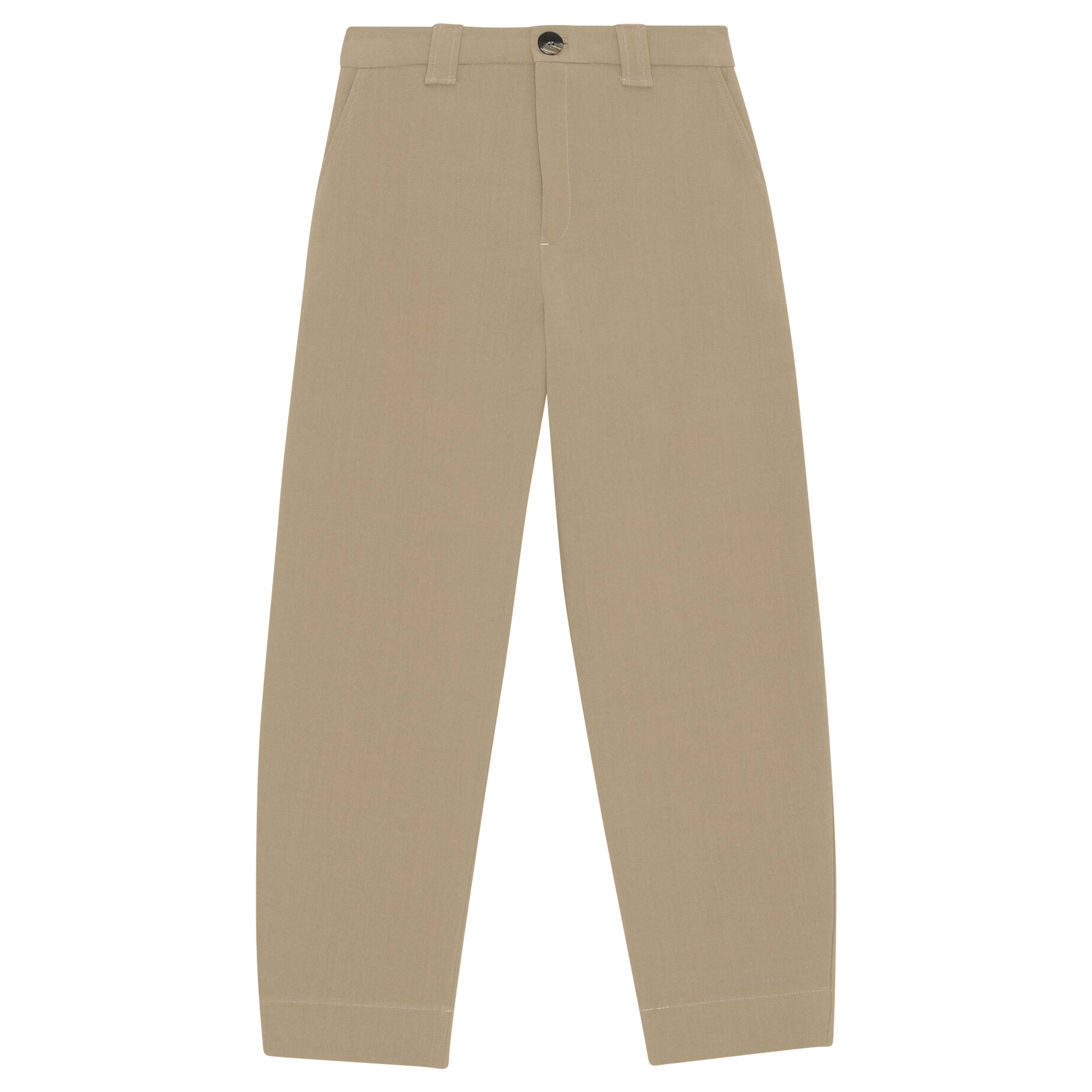 Ganni Mid Waist Pant in Petrified Oak