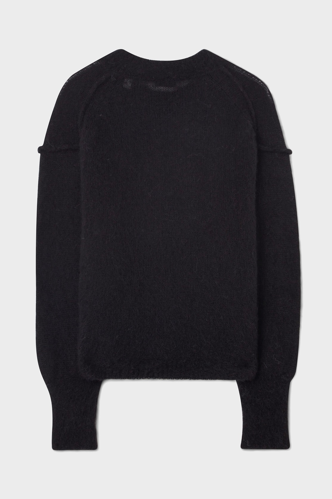 DAGMAR Brushed Alpaca Knit Sweater in Black S