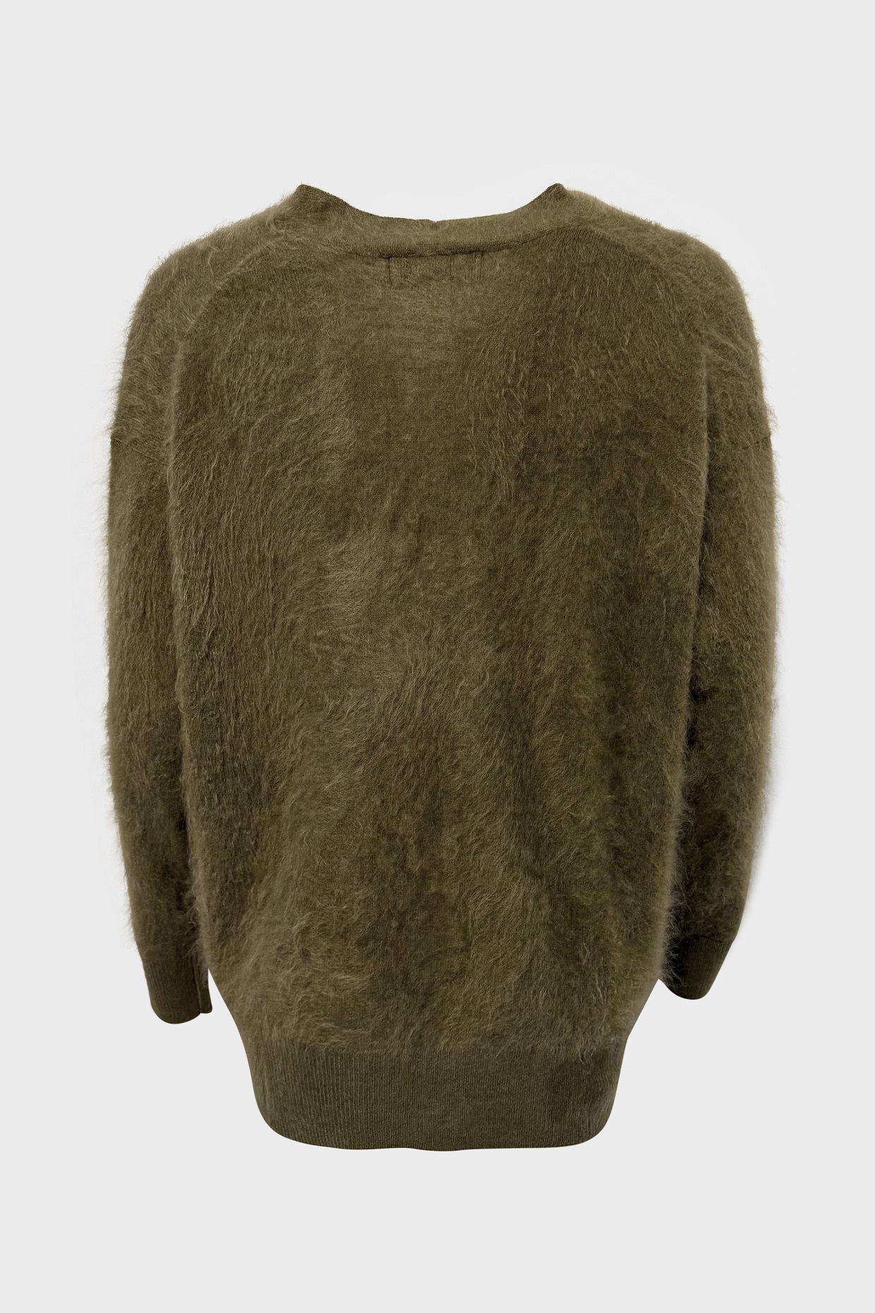 FLONA Oversize Brushed Cashmere Cardigan in Forest