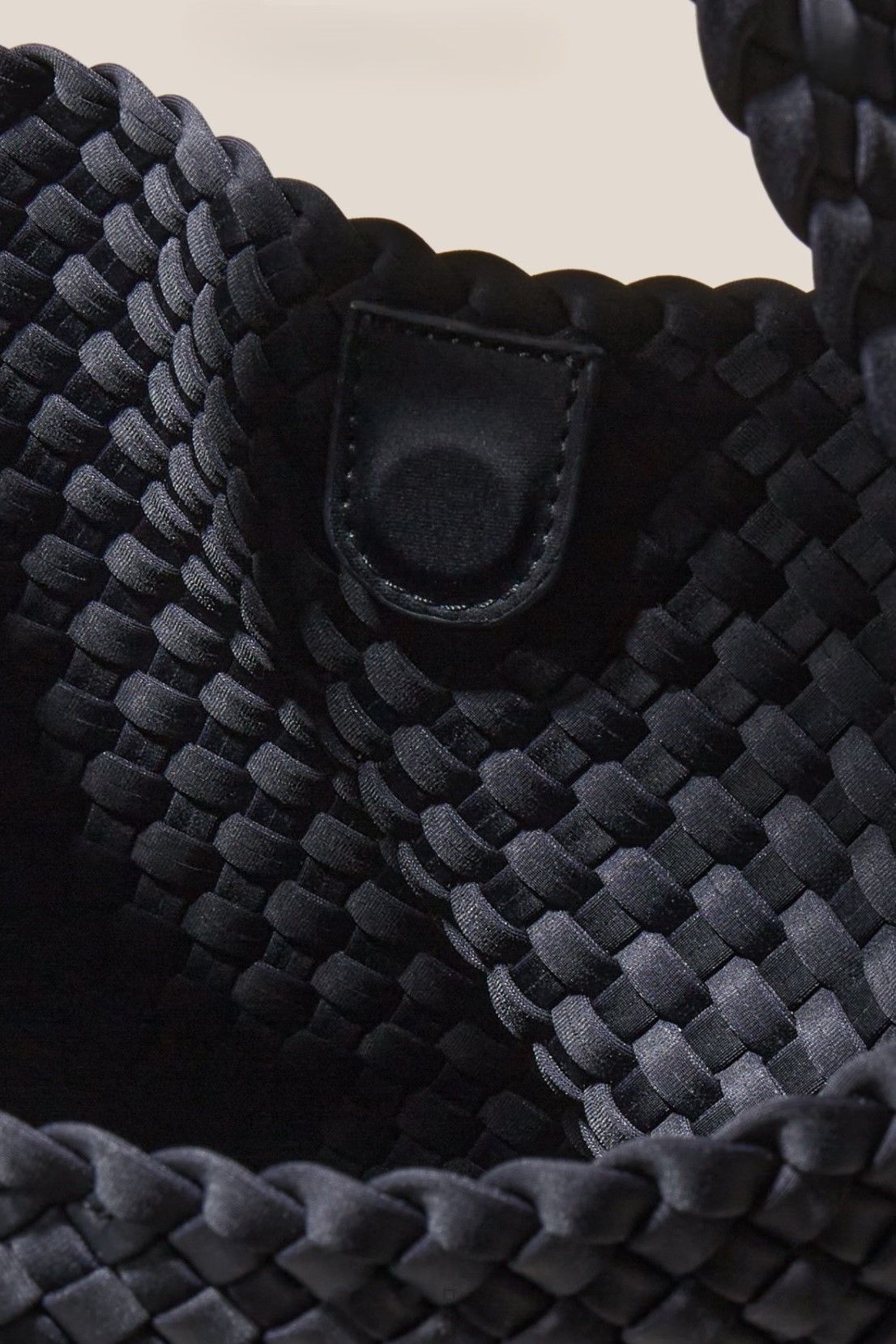 NAGHEDI Handwoven Medium Nomad Hobo Bag in Onyx