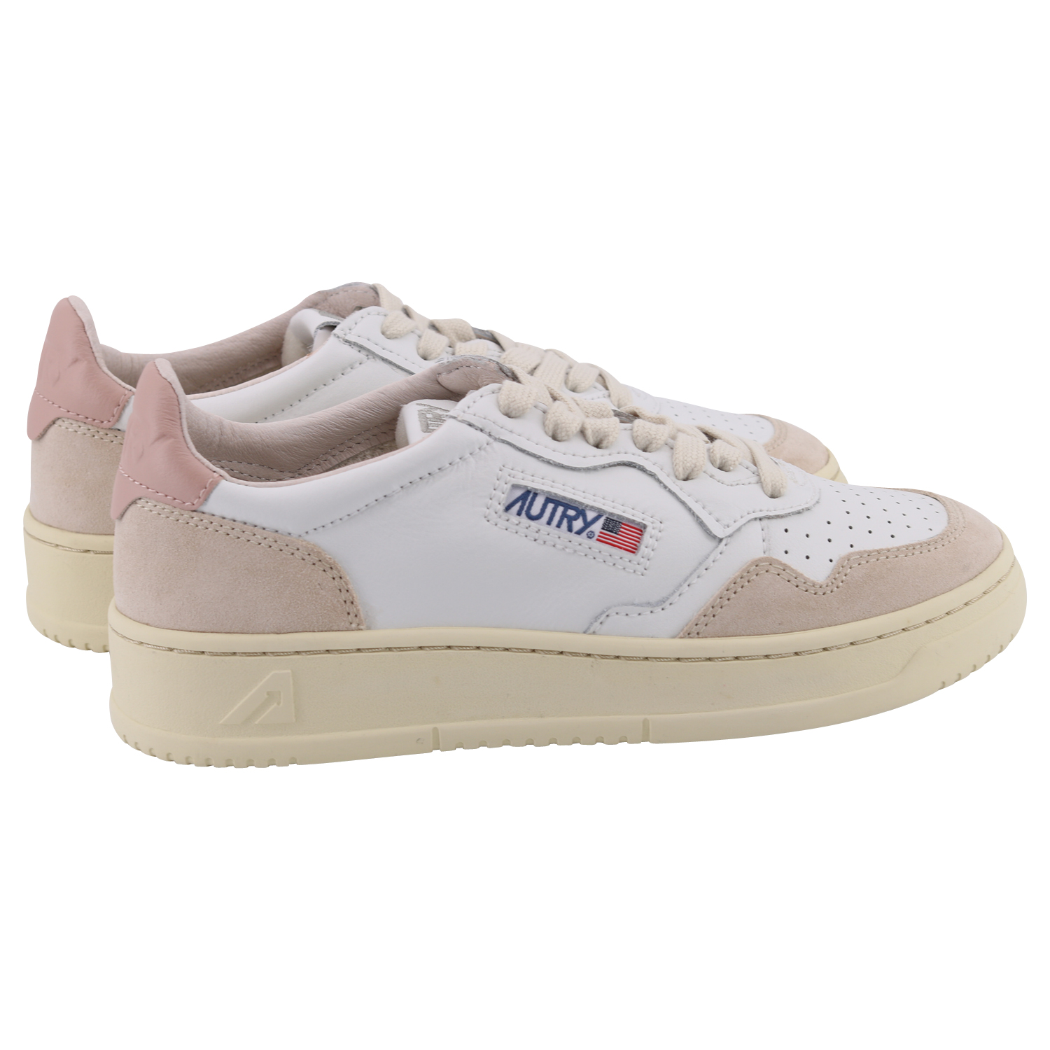 Autry Action Shoes Suede White/Powder