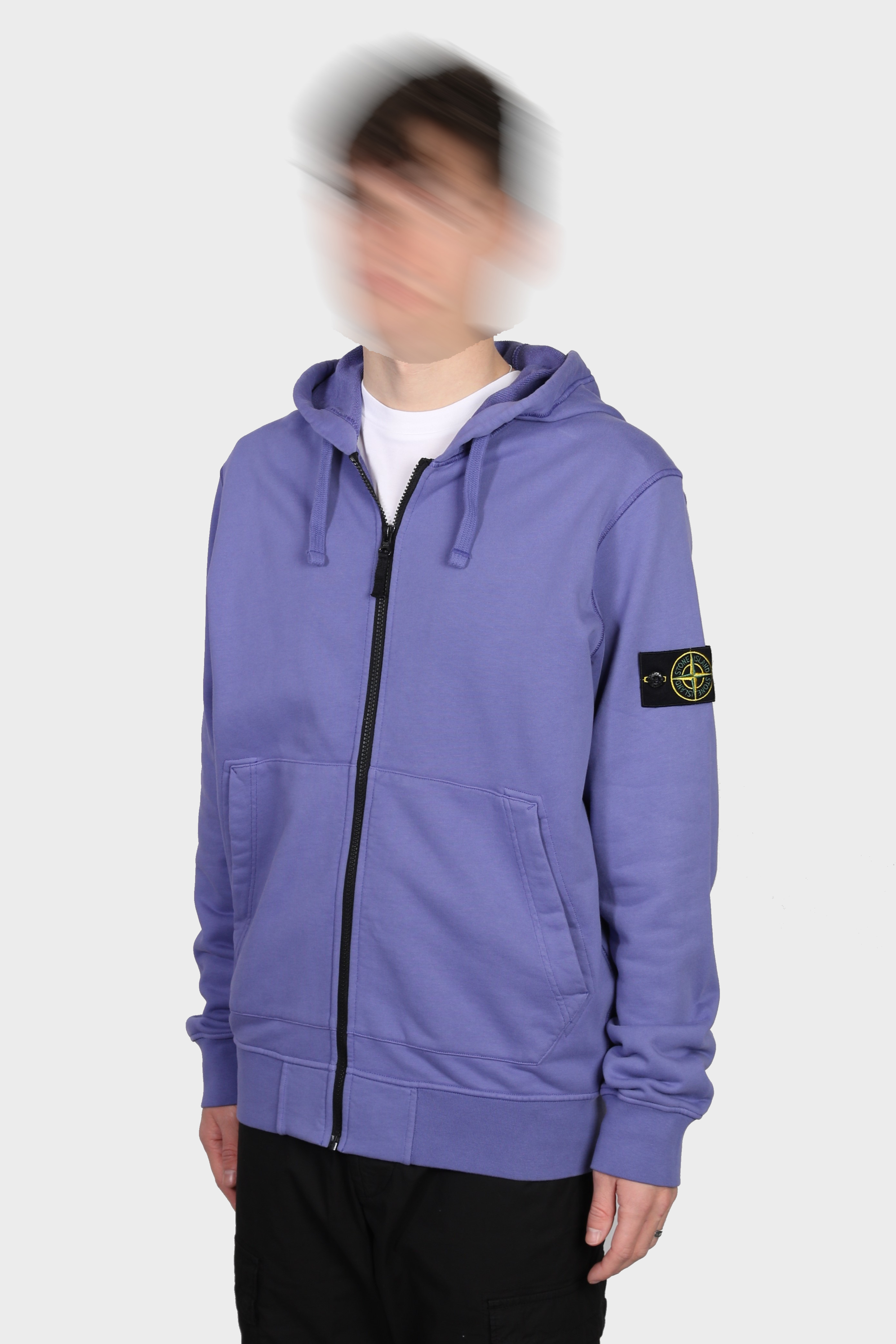 STONE ISLAND Zip Hoodie in Lilac 3XL