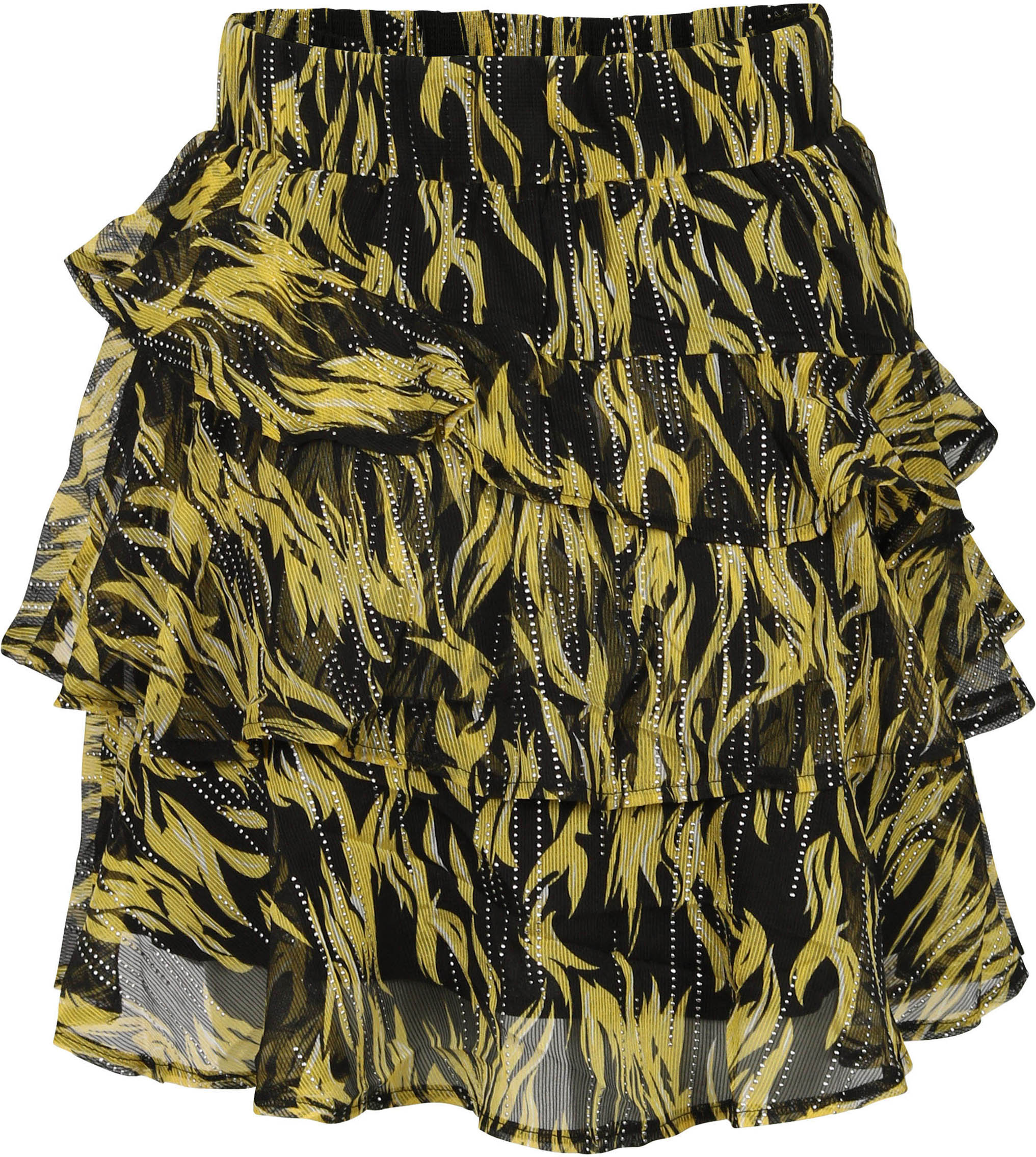 Nikkie Ruffle Skirt Lemon/Black
