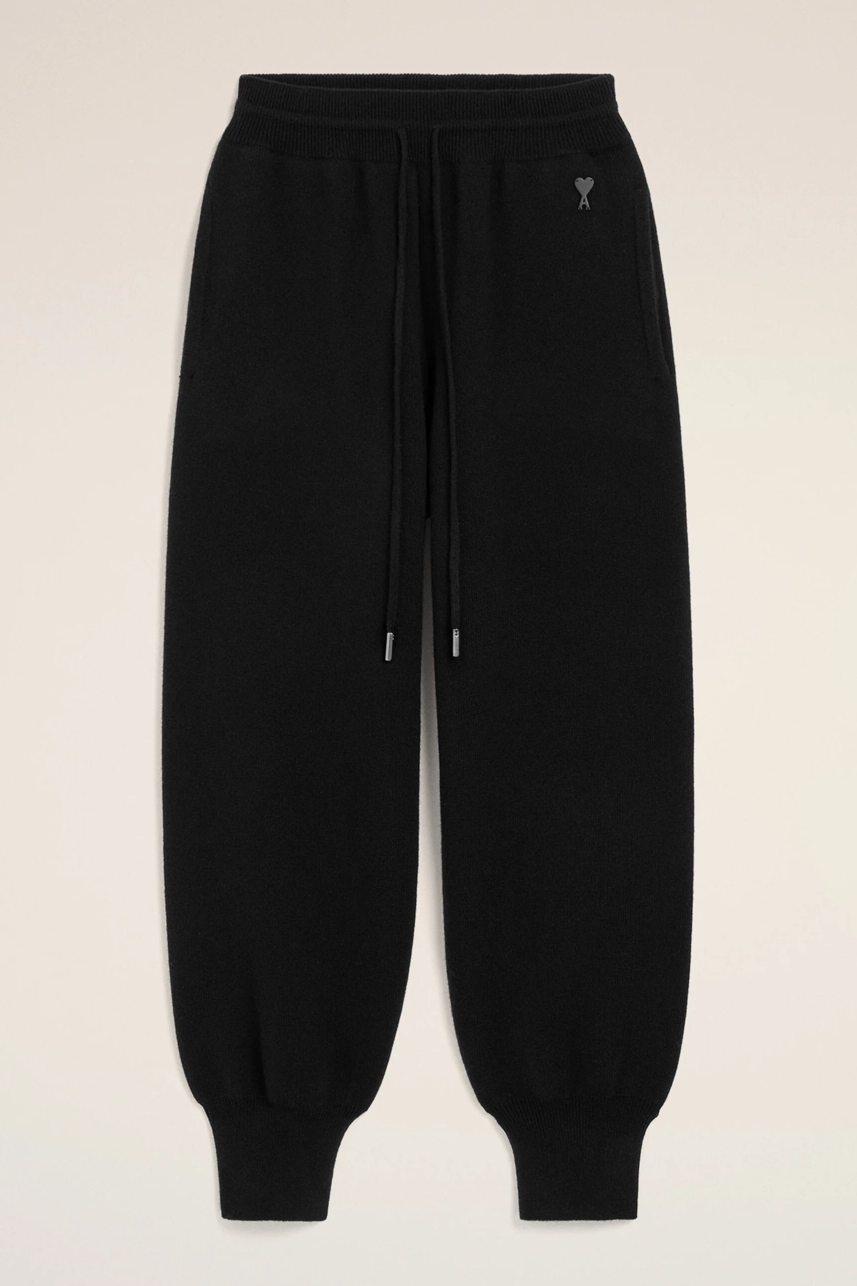 AMI PARIS de Coeur Heavy Knit Jogger in Black XXL