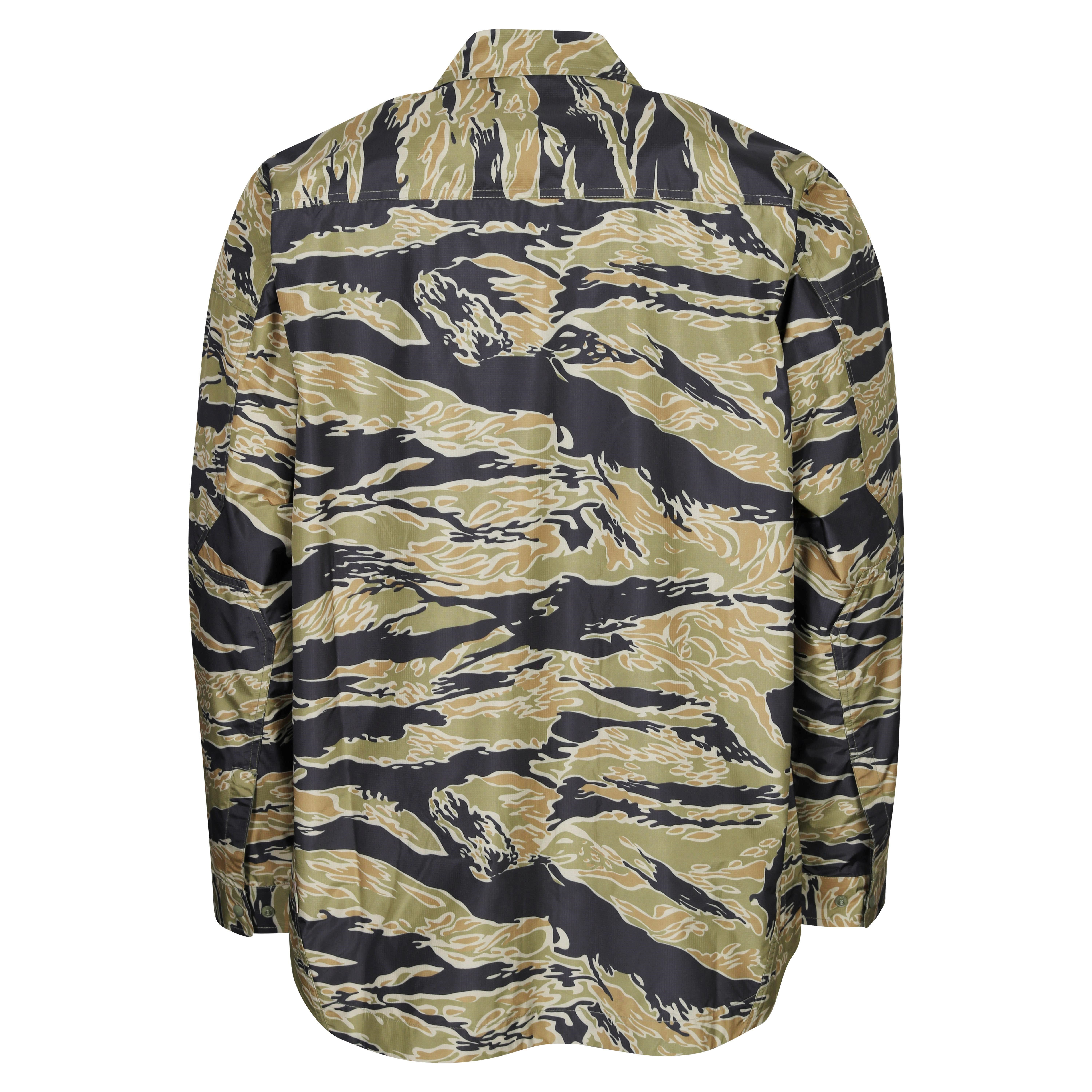 Maharishi Camo Reversible Packaway Shirt Jacket in Tigerstripe Olive M