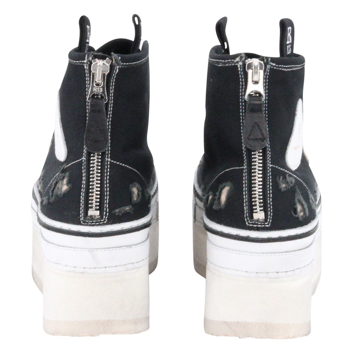 R13 Platform High Top Sneaker Black 39