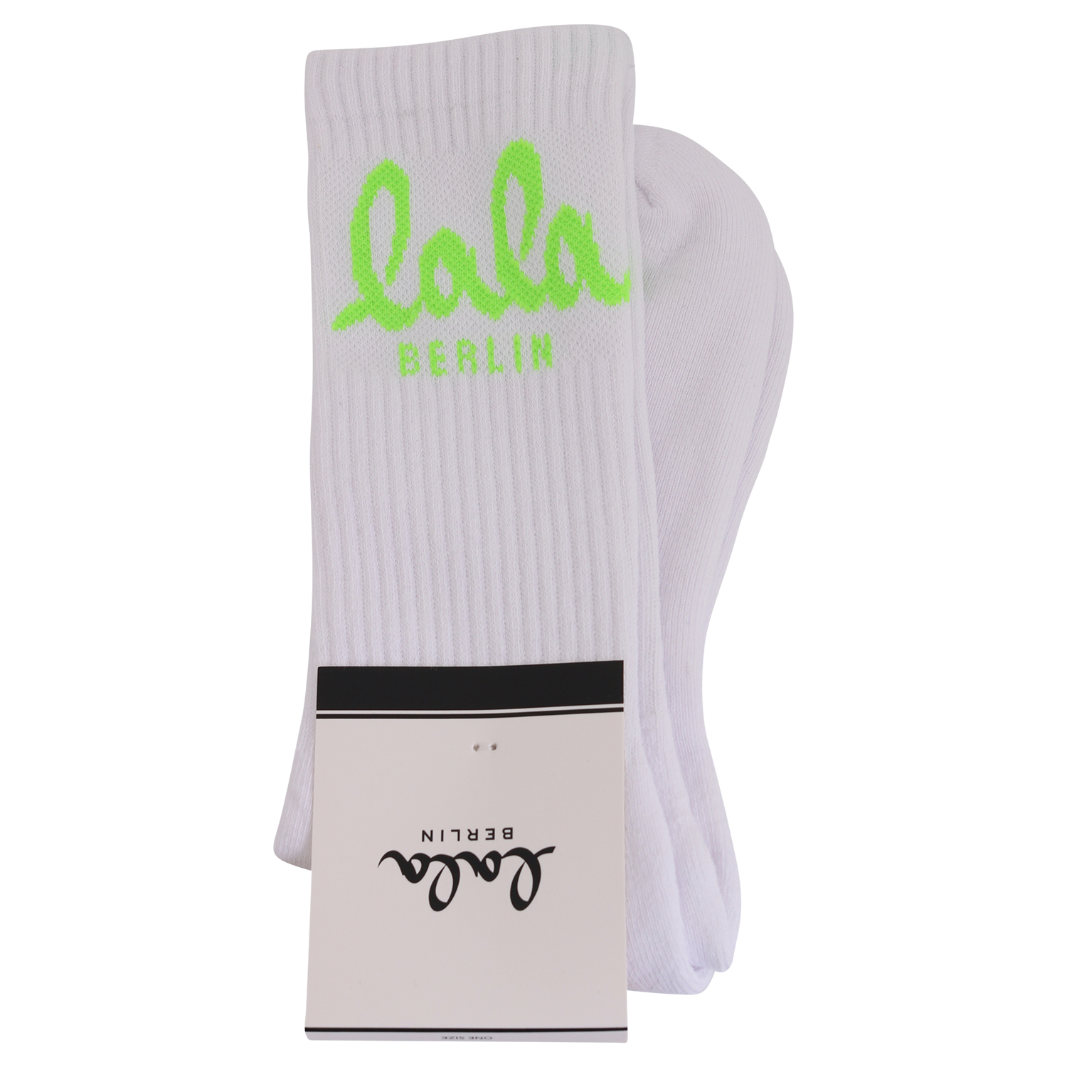 Lala Berlin Socks Sanny White Green Logo