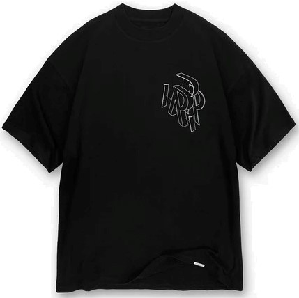 REPRESENT Initial Assembly Outline T-Shirt in Jet Black L