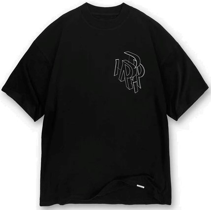 REPRESENT Initial Assembly Outline T-Shirt in Jet Black S