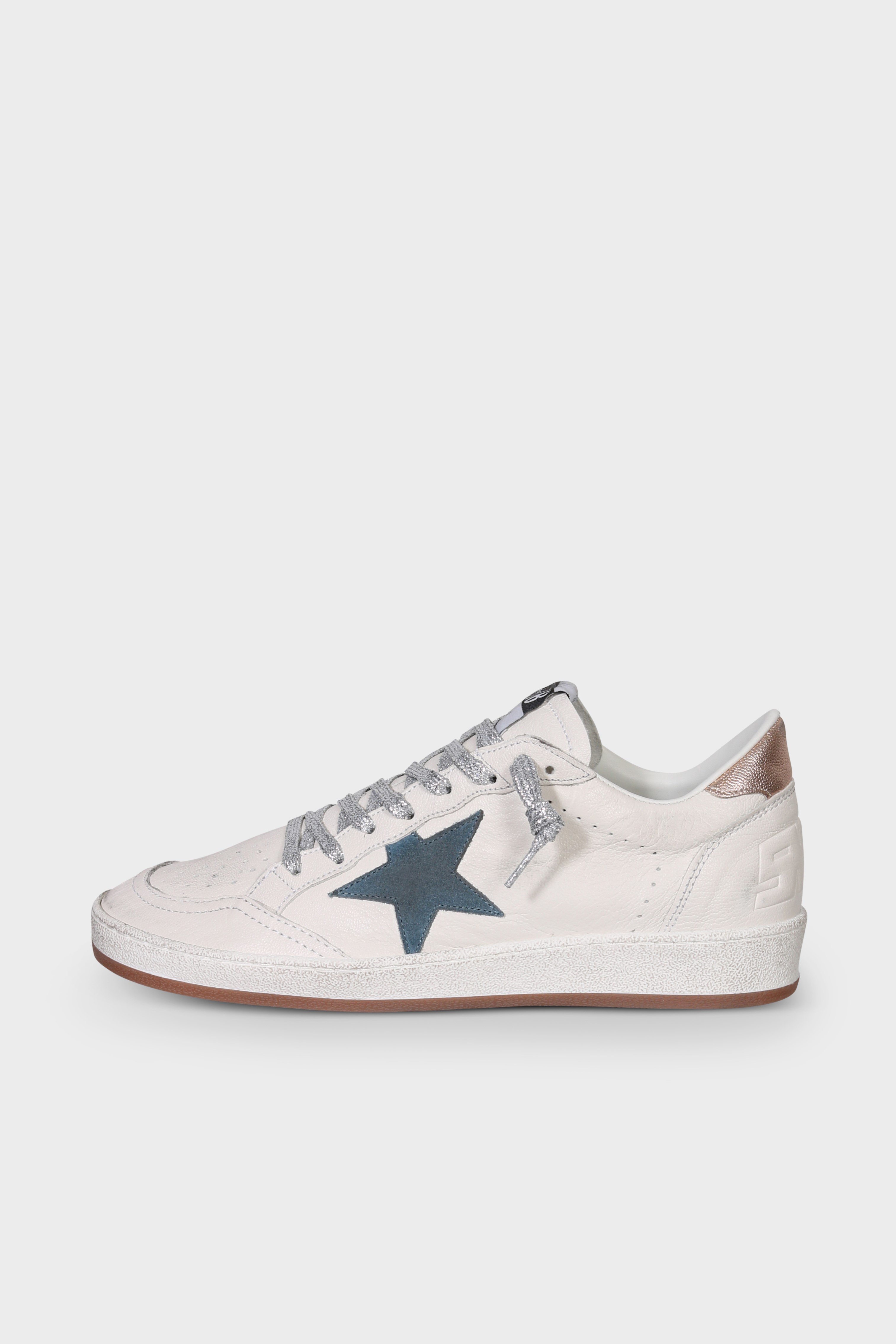 GOLDEN GOOSE Ballstar Nappa White/Smoke Blue/Pea