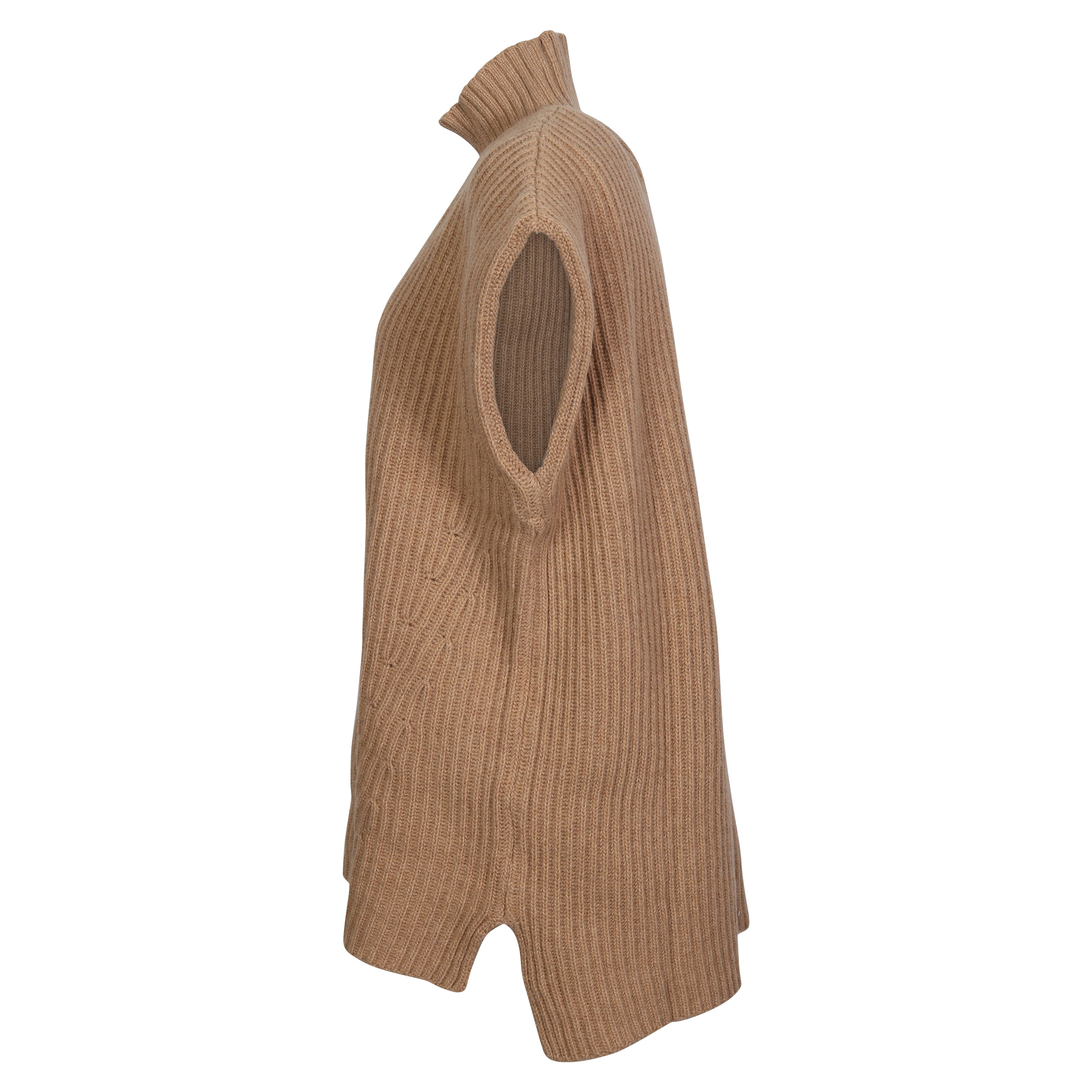 Ganni Recycled Wool Vest Camel
