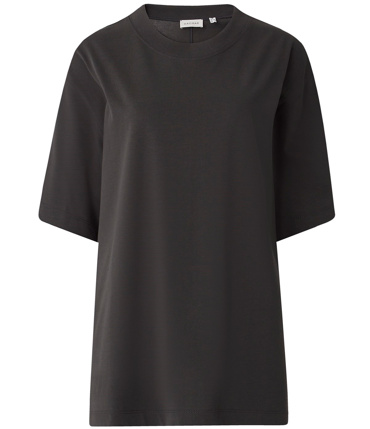 DAGMAR Oversized Cotton Tee in Washed Black